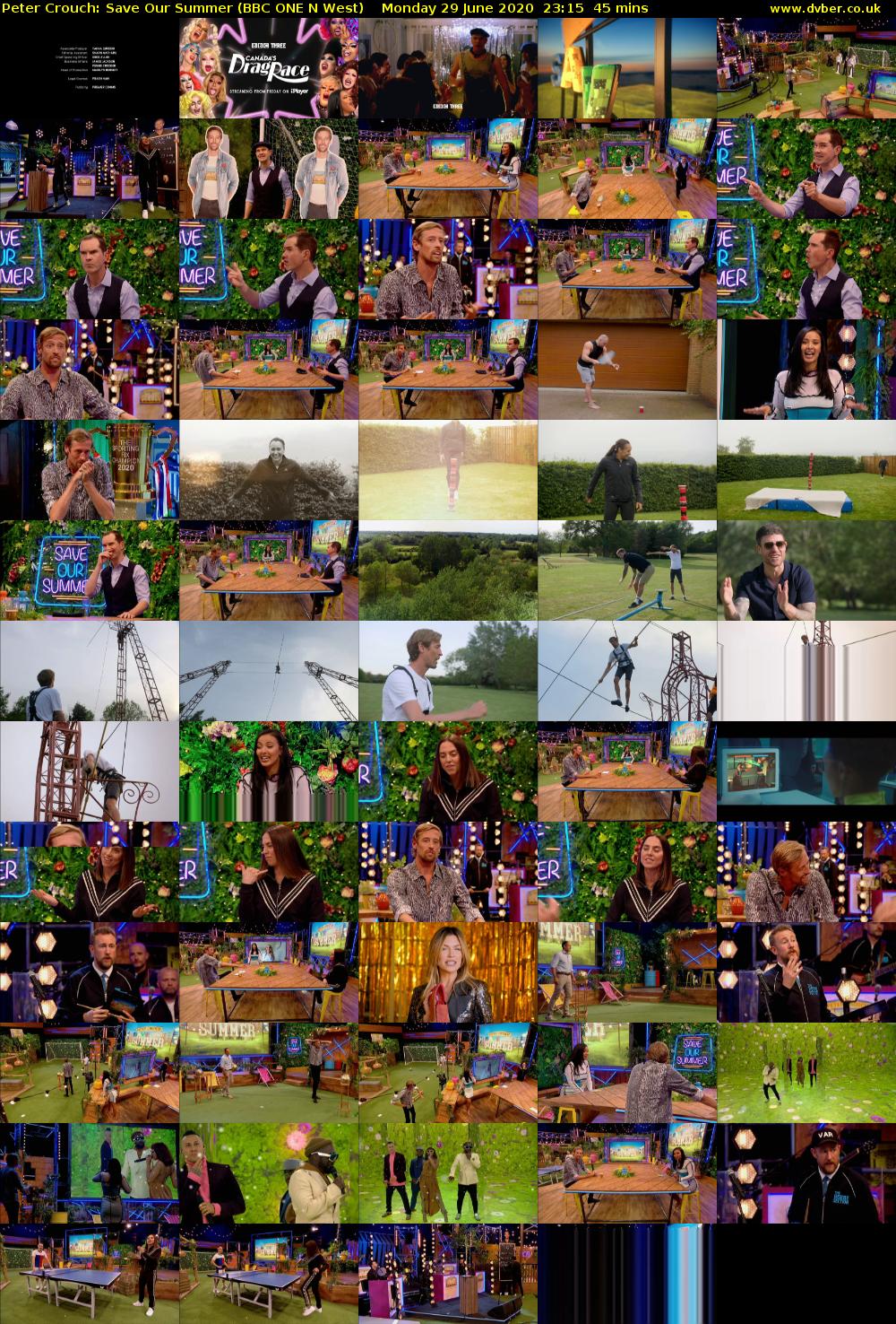 Peter Crouch: Save Our Summer (BBC ONE N West) Monday 29 June 2020 23:15 - 00:00