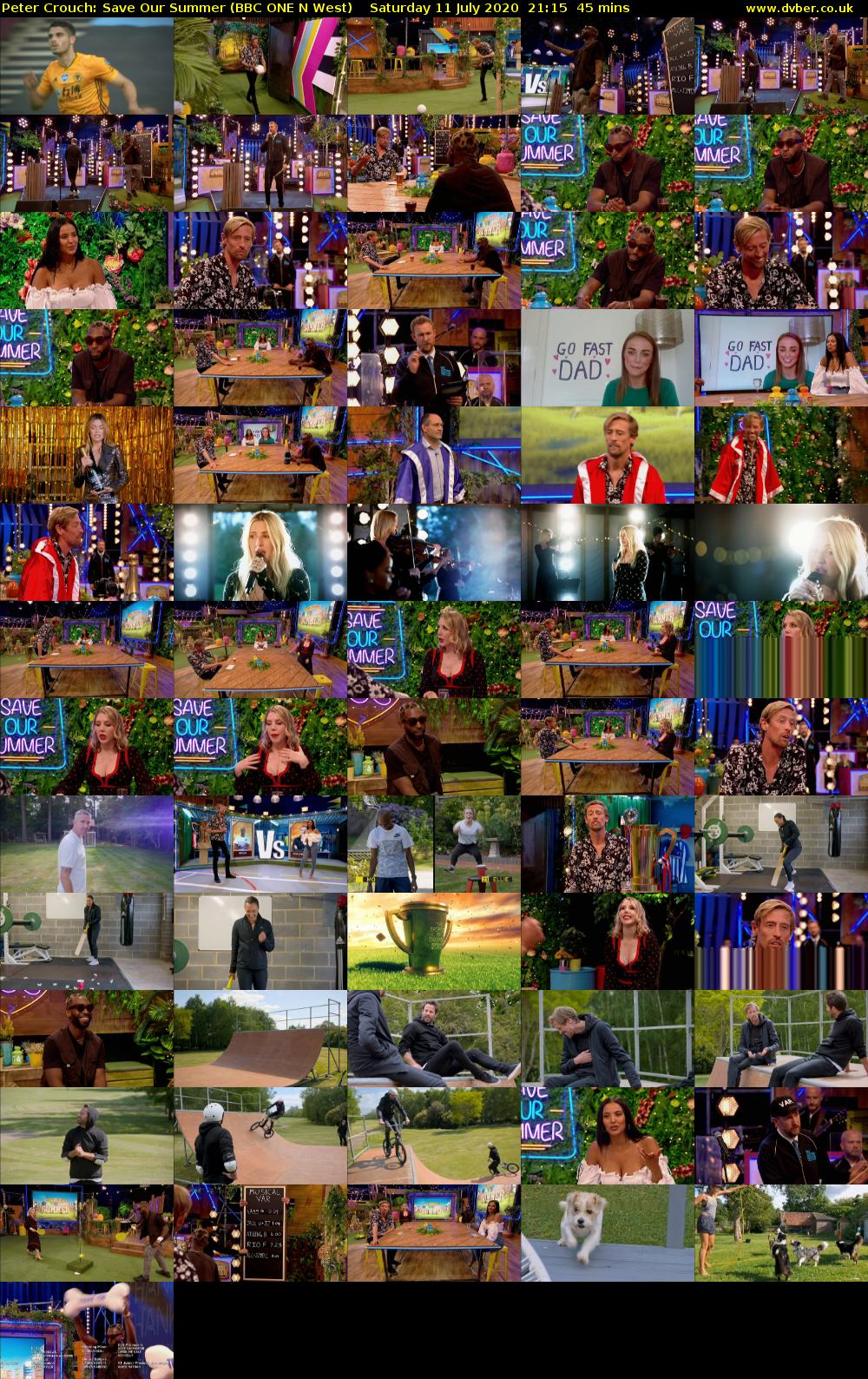 Peter Crouch: Save Our Summer (BBC ONE N West) Saturday 11 July 2020 21:15 - 22:00