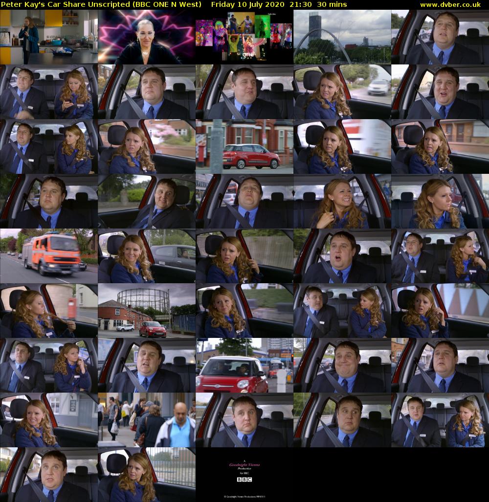 Peter Kay's Car Share Unscripted (BBC ONE N West) Friday 10 July 2020 21:30 - 22:00