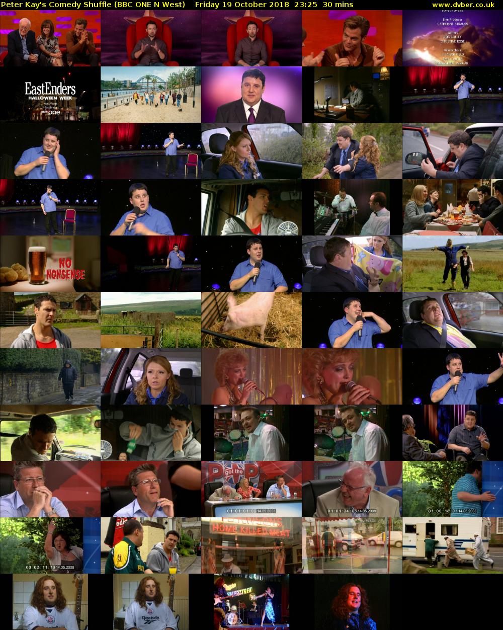 Peter Kay's Comedy Shuffle (BBC ONE N West) Friday 19 October 2018 23:25 - 23:55