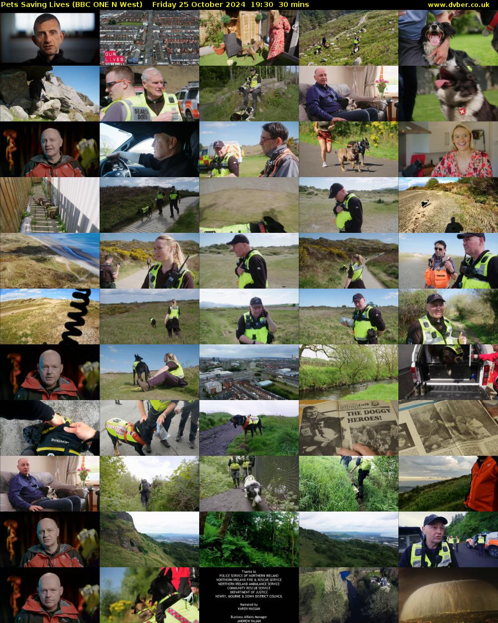 Pets Saving Lives (BBC ONE N West) Friday 25 October 2024 19:30 - 20:00