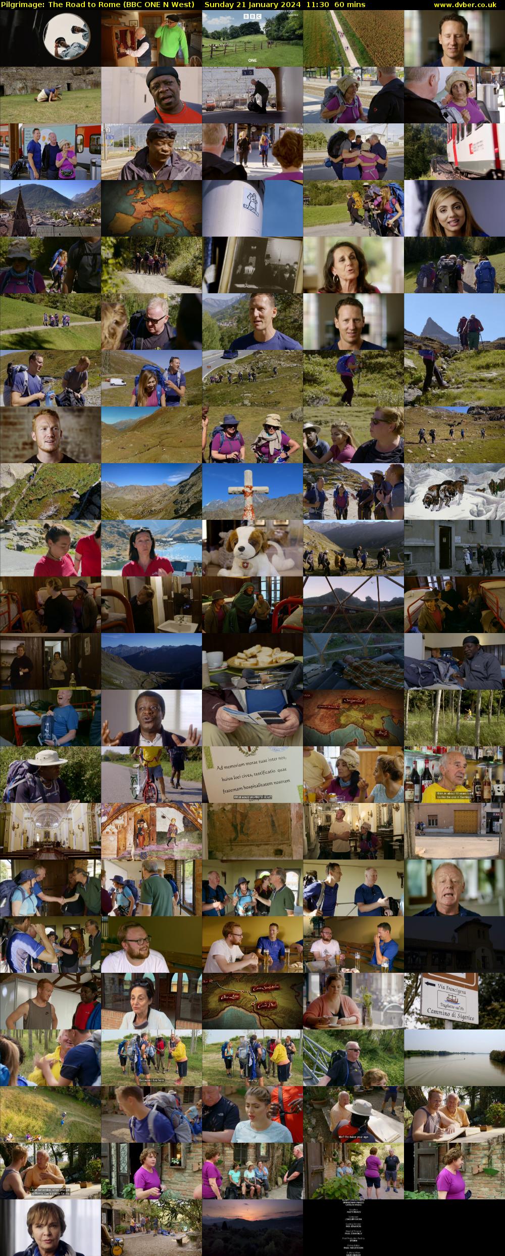 Pilgrimage: The Road To Rome (BBC ONE N West) Sunday 21 January 2024 11:30 - 12:30