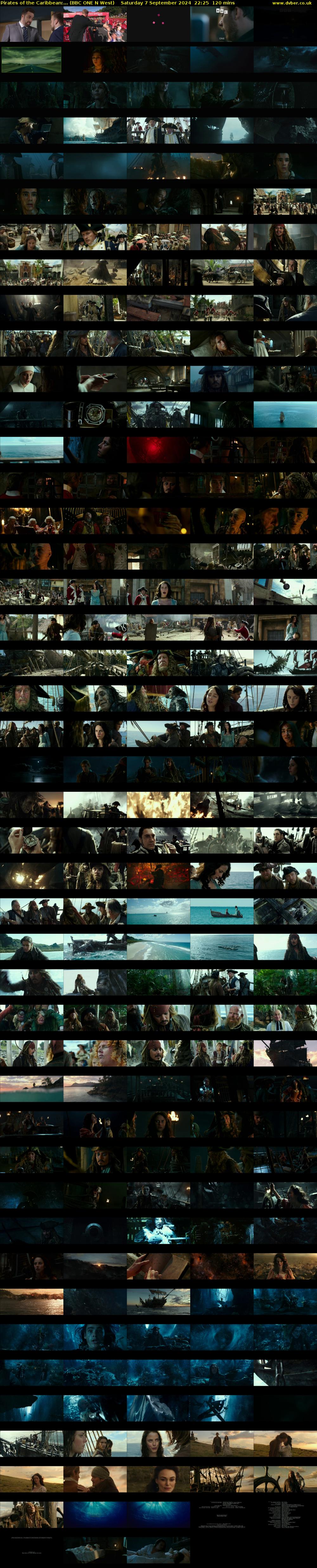 Pirates of the Caribbean:... (BBC ONE N West) Saturday 7 September 2024 22:25 - 00:25