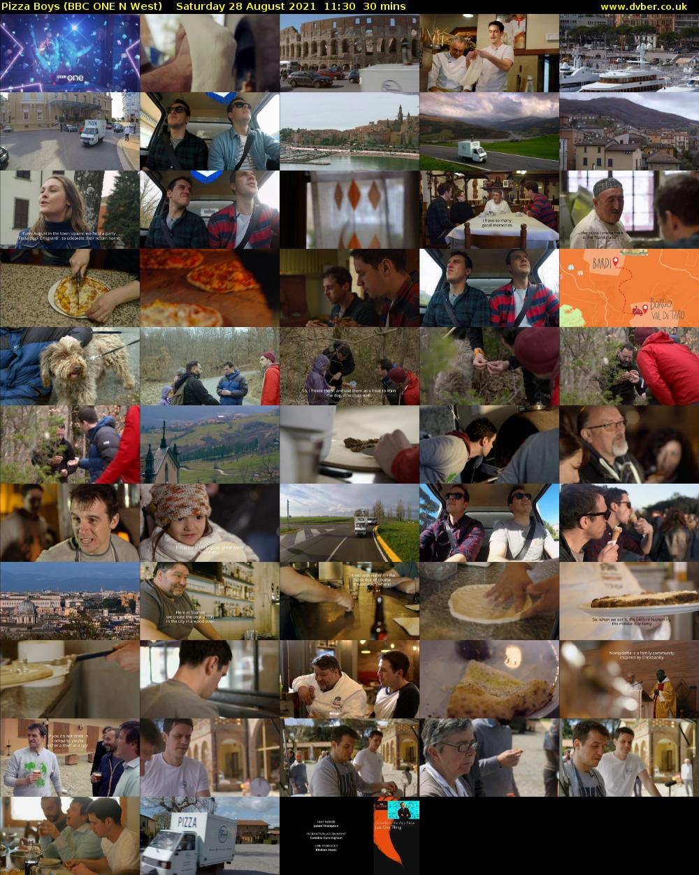Pizza Boys (BBC ONE N West) Saturday 28 August 2021 11:30 - 12:00