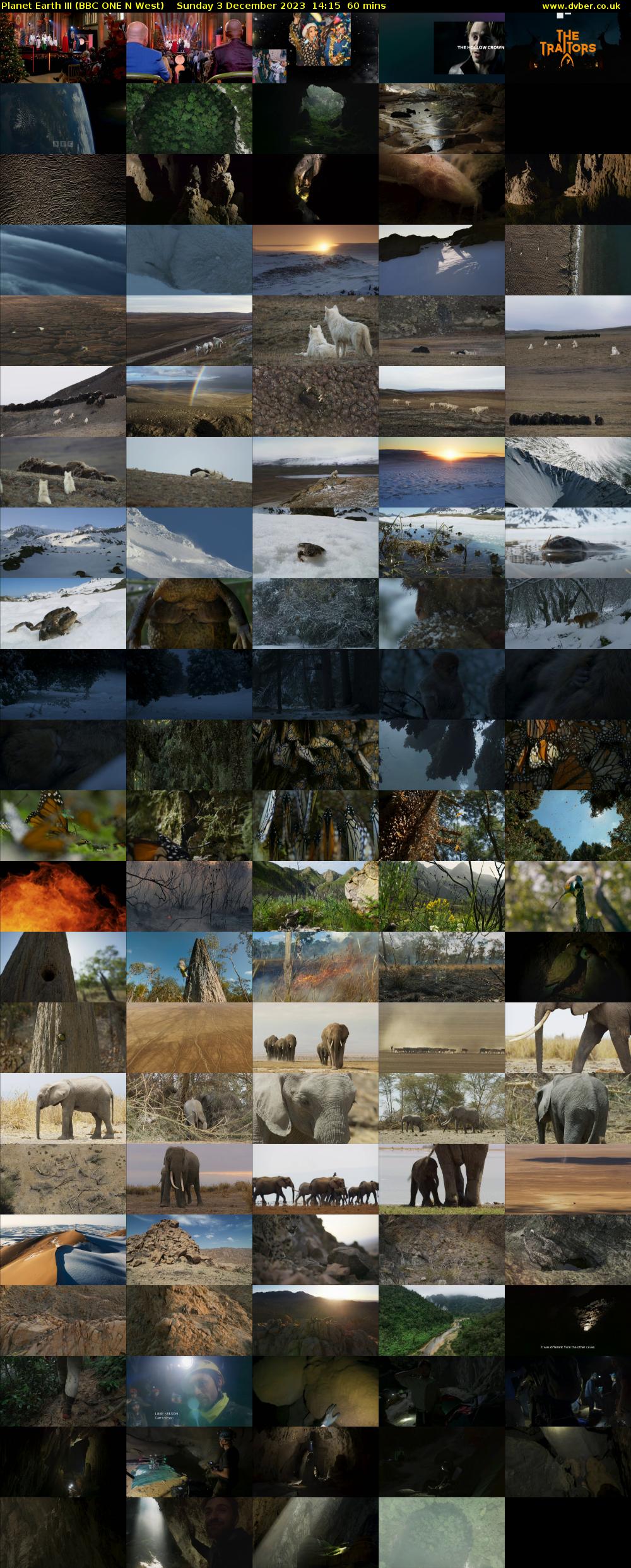 Planet Earth III (BBC ONE N West) Sunday 3 December 2023 14:15 - 15:15