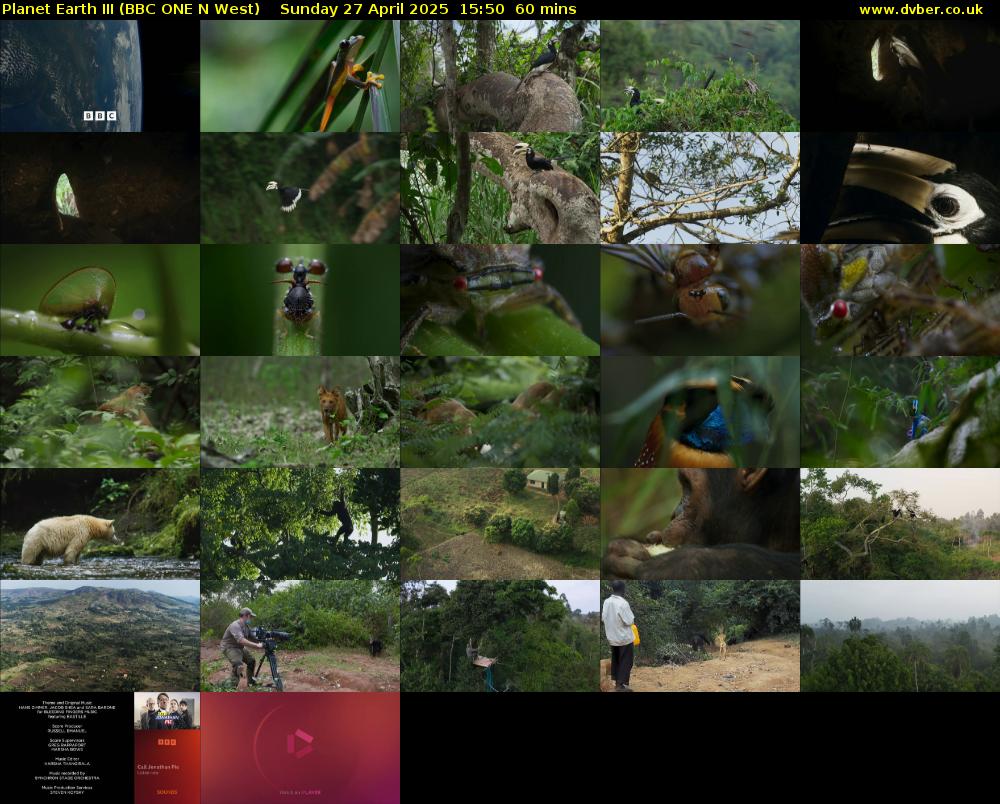 Planet Earth III (BBC ONE N West) Sunday 27 April 2025 15:50 - 16:50