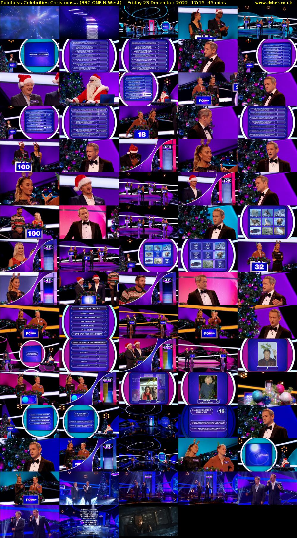 Pointless Celebrities Christmas... (BBC ONE N West) Friday 23 December 2022 17:15 - 18:00