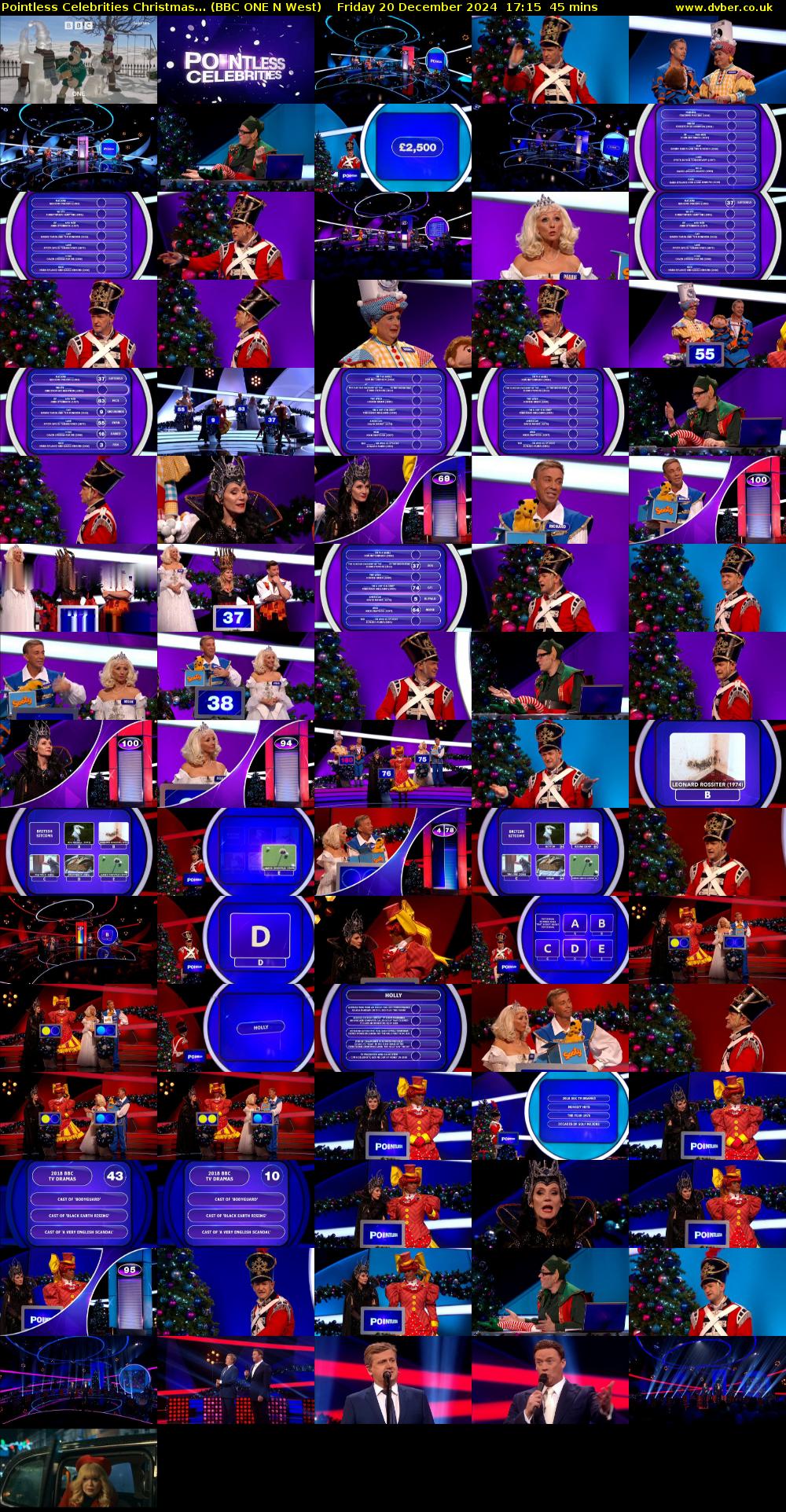 Pointless Celebrities Christmas... (BBC ONE N West) Friday 20 December 2024 17:15 - 18:00