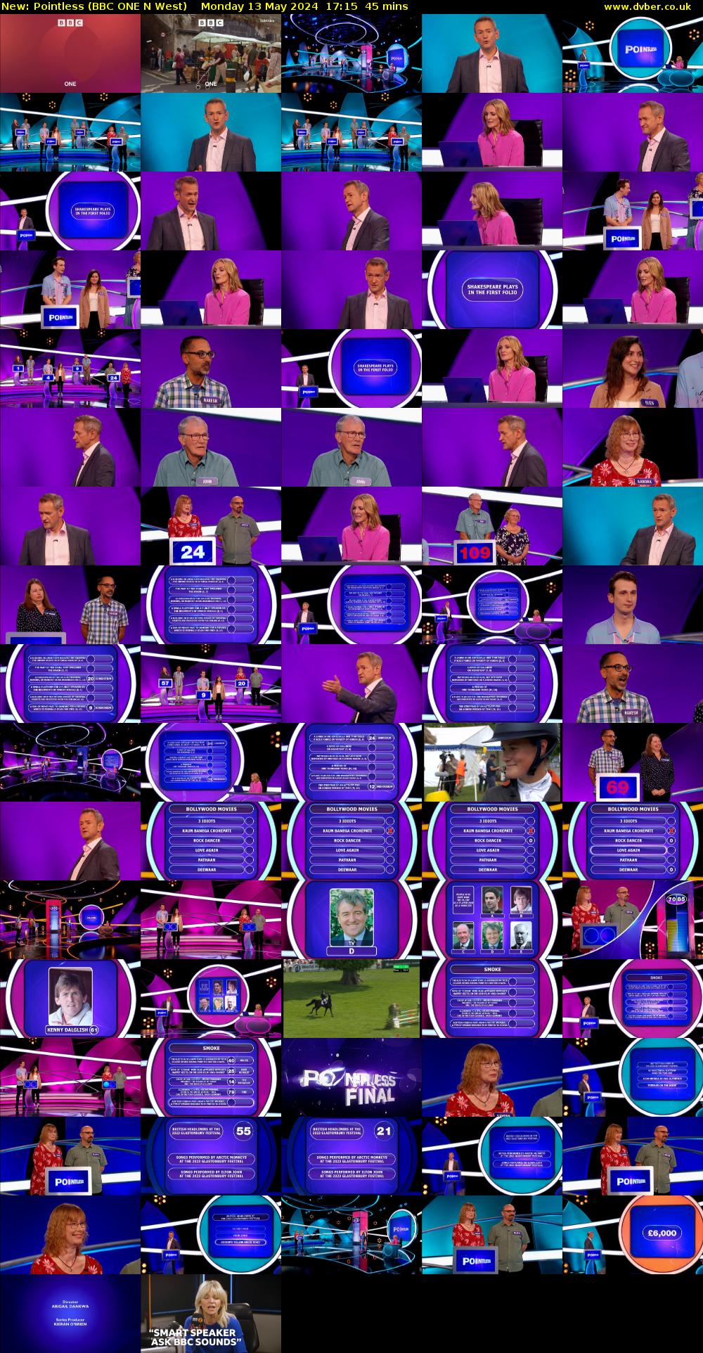 Pointless (BBC ONE N West) Monday 13 May 2024 17:15 - 18:00