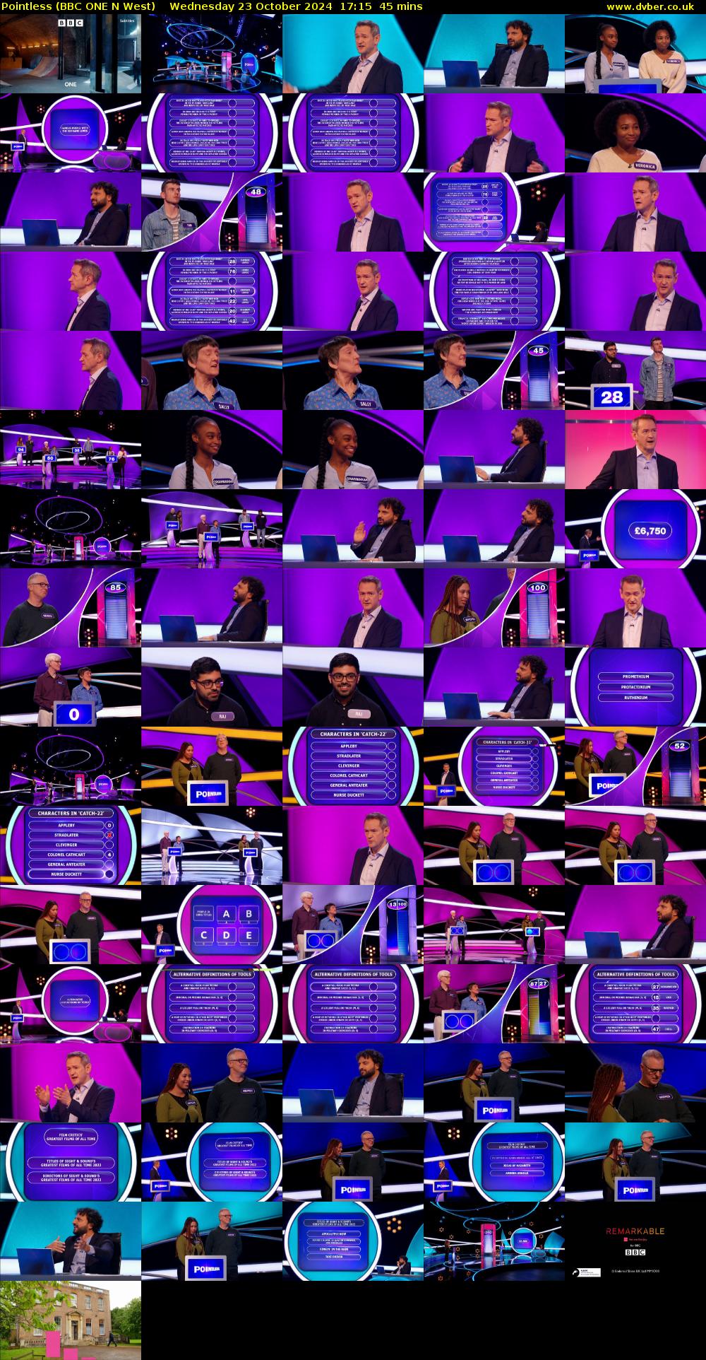 Pointless (BBC ONE N West) Wednesday 23 October 2024 17:15 - 18:00
