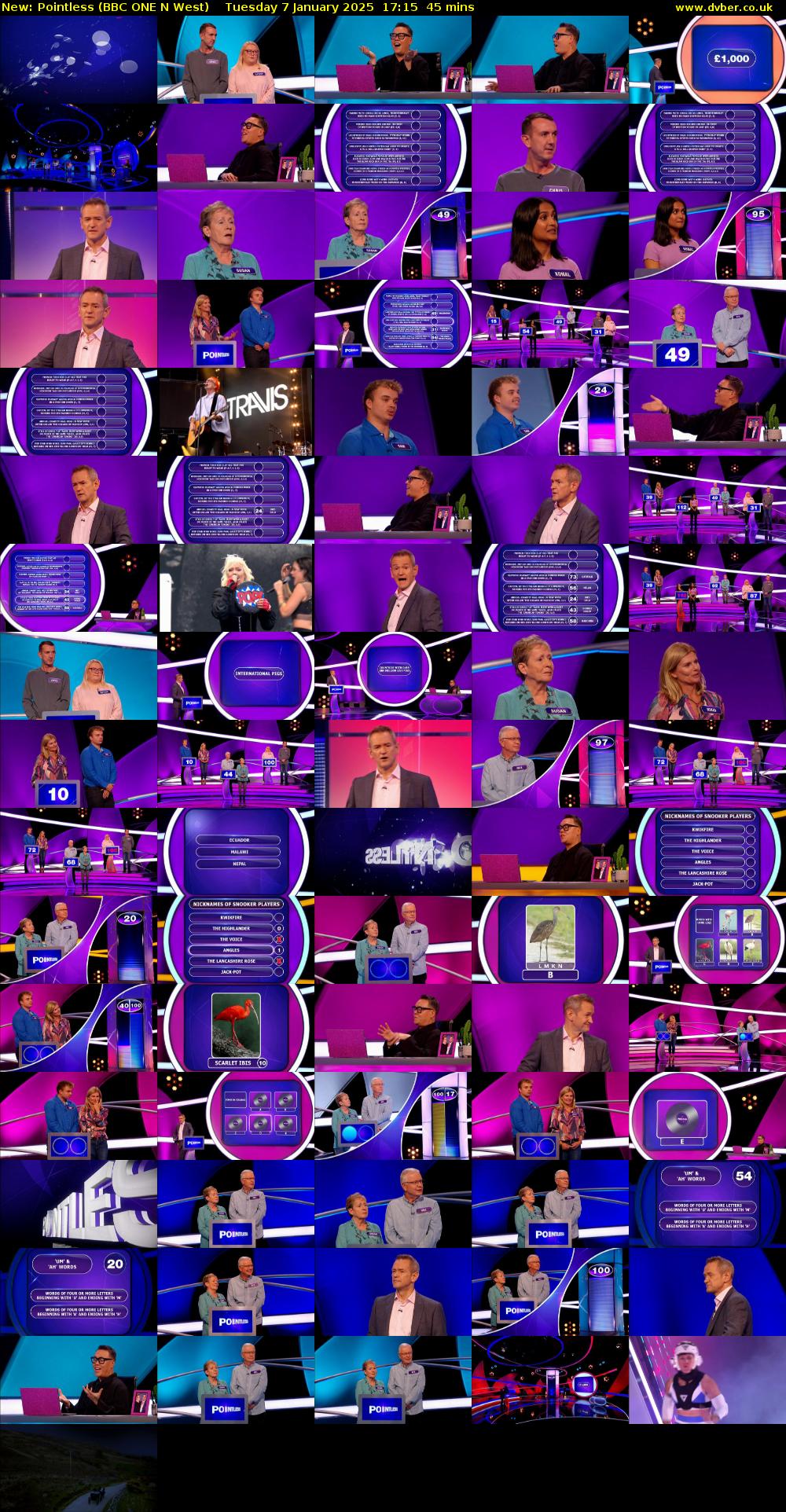 Pointless (BBC ONE N West) Tuesday 7 January 2025 17:15 - 18:00