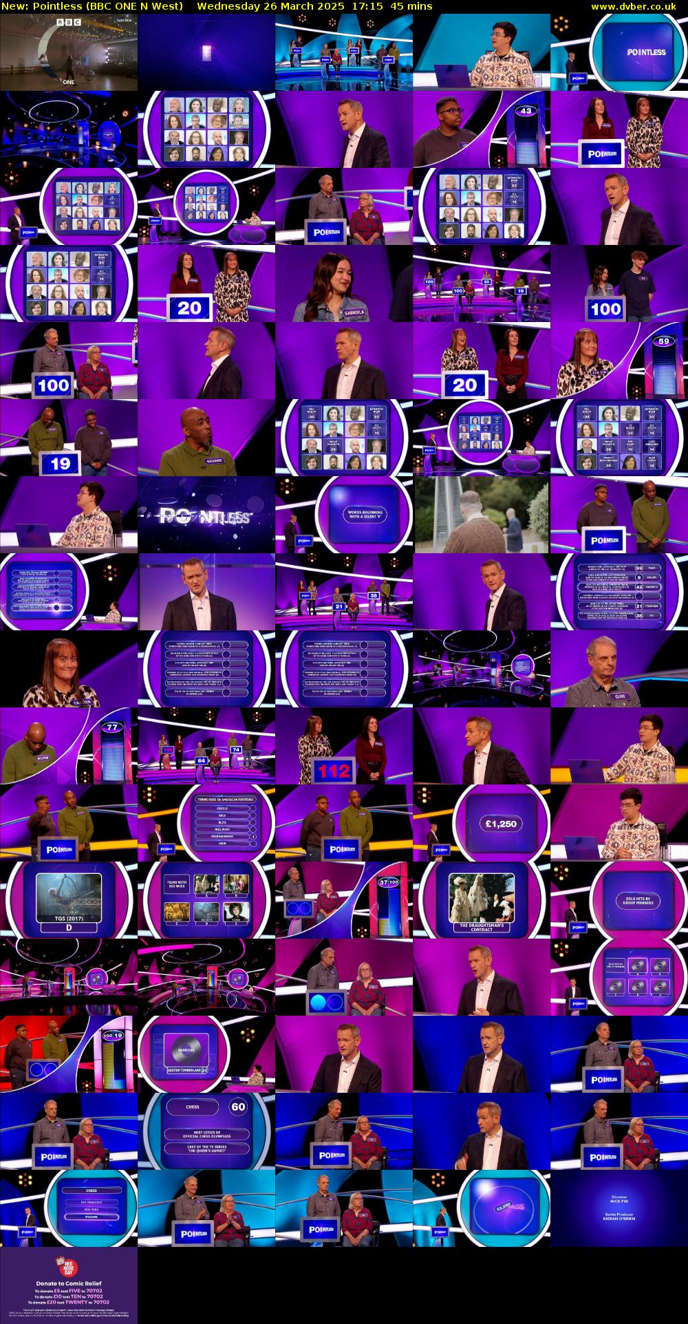 Pointless (BBC ONE N West) Wednesday 26 March 2025 17:15 - 18:00
