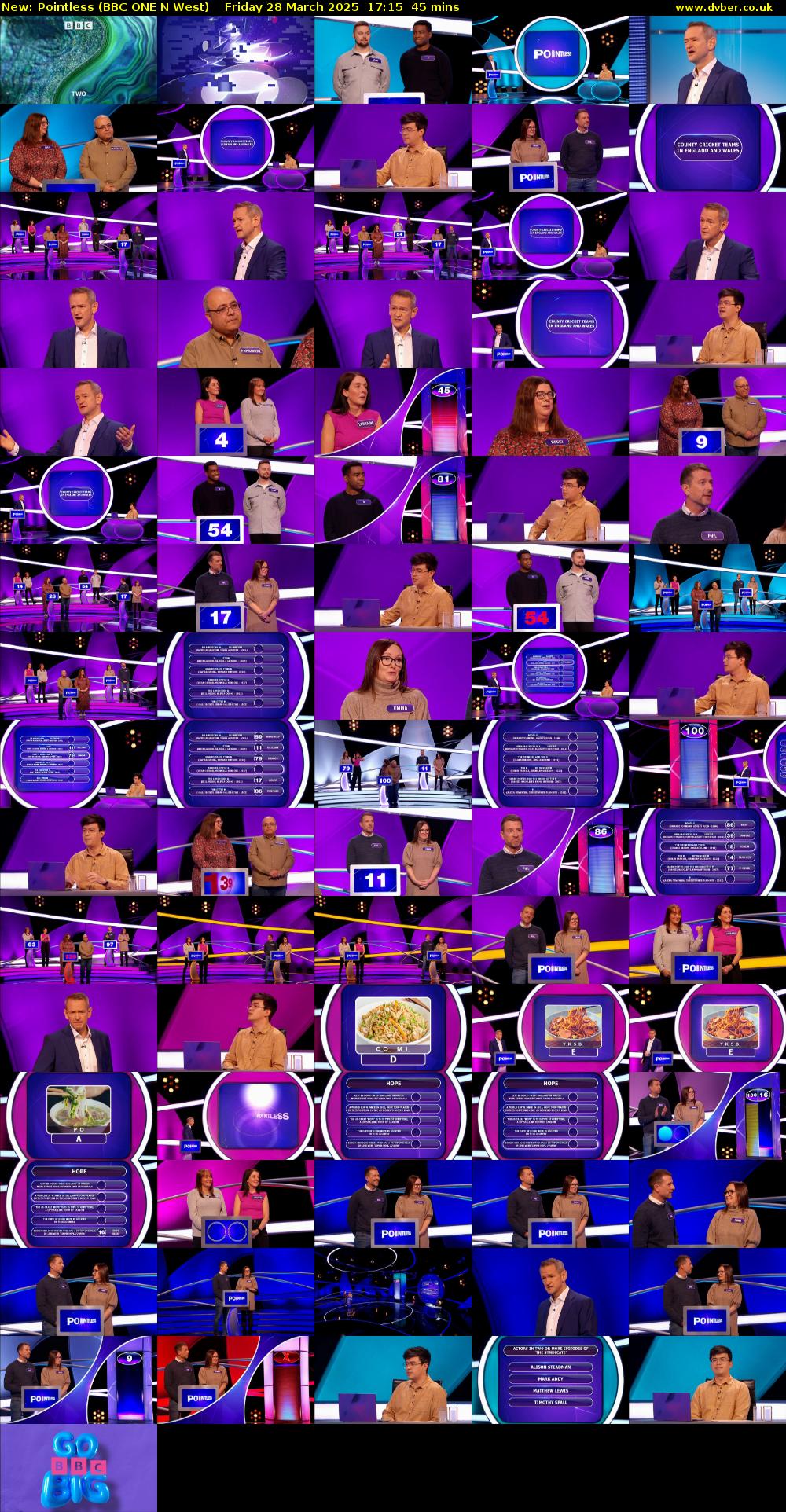 Pointless (BBC ONE N West) Friday 28 March 2025 17:15 - 18:00