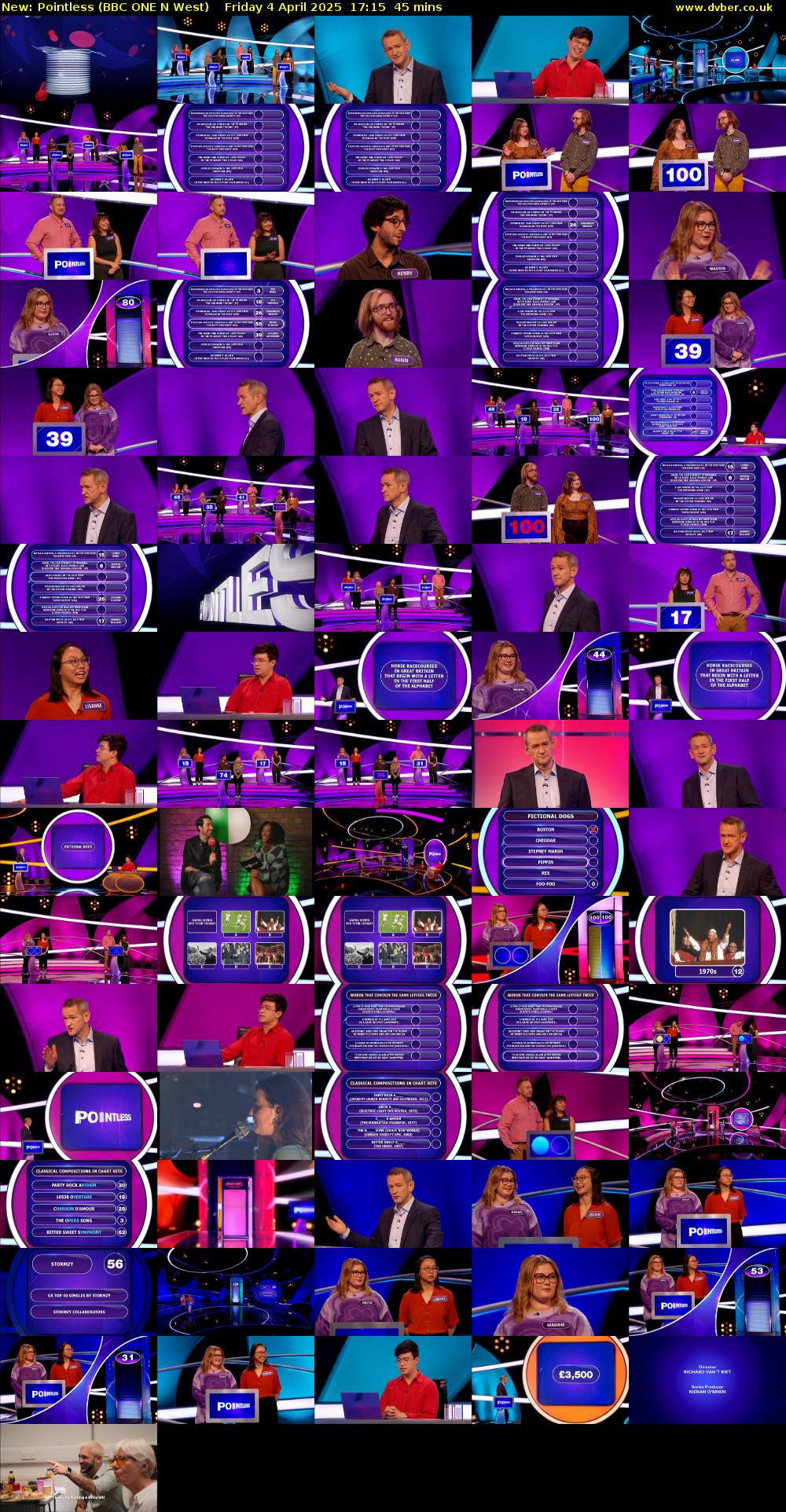 Pointless (BBC ONE N West) Friday 4 April 2025 17:15 - 18:00
