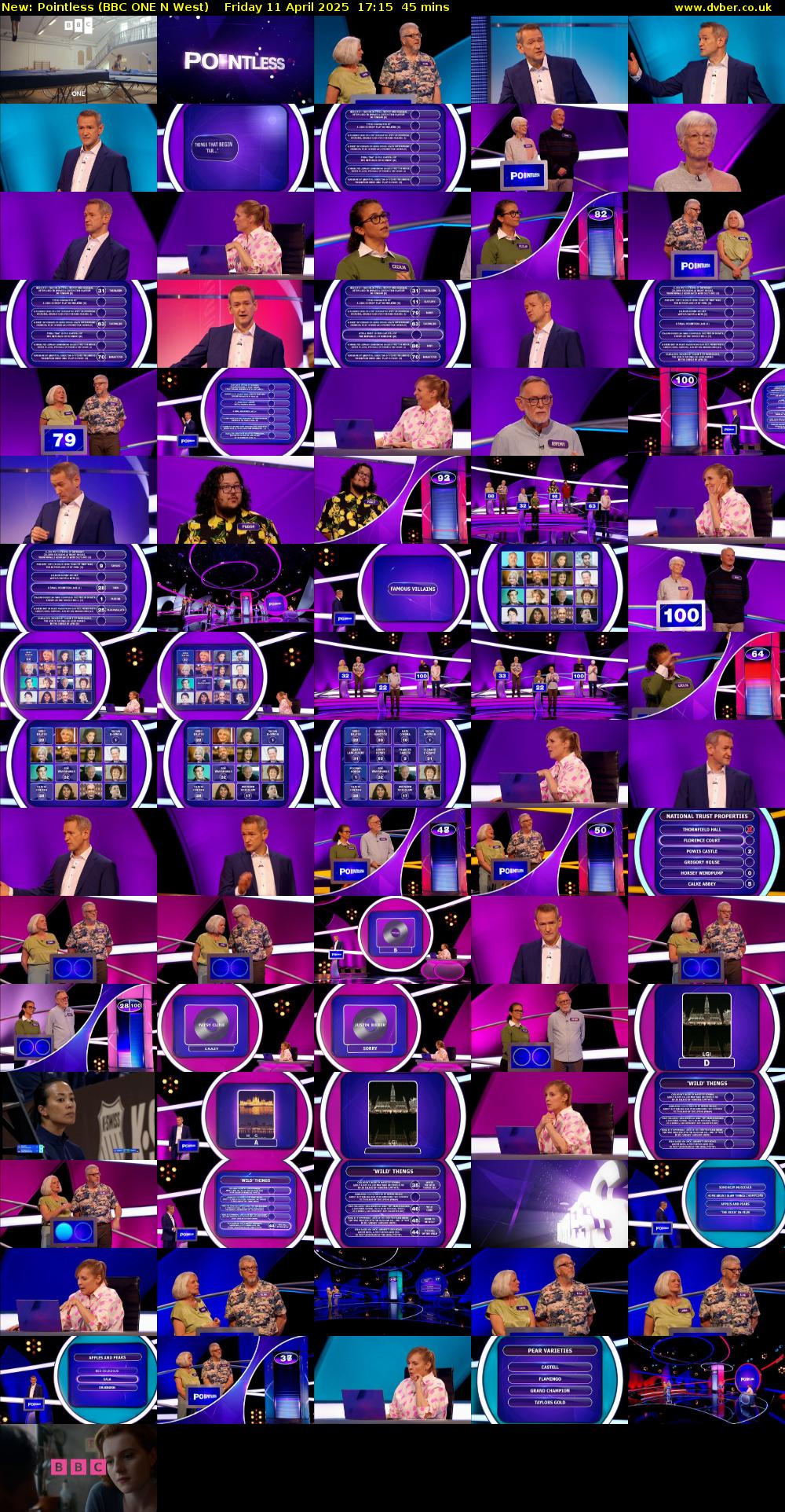Pointless (BBC ONE N West) Friday 11 April 2025 17:15 - 18:00
