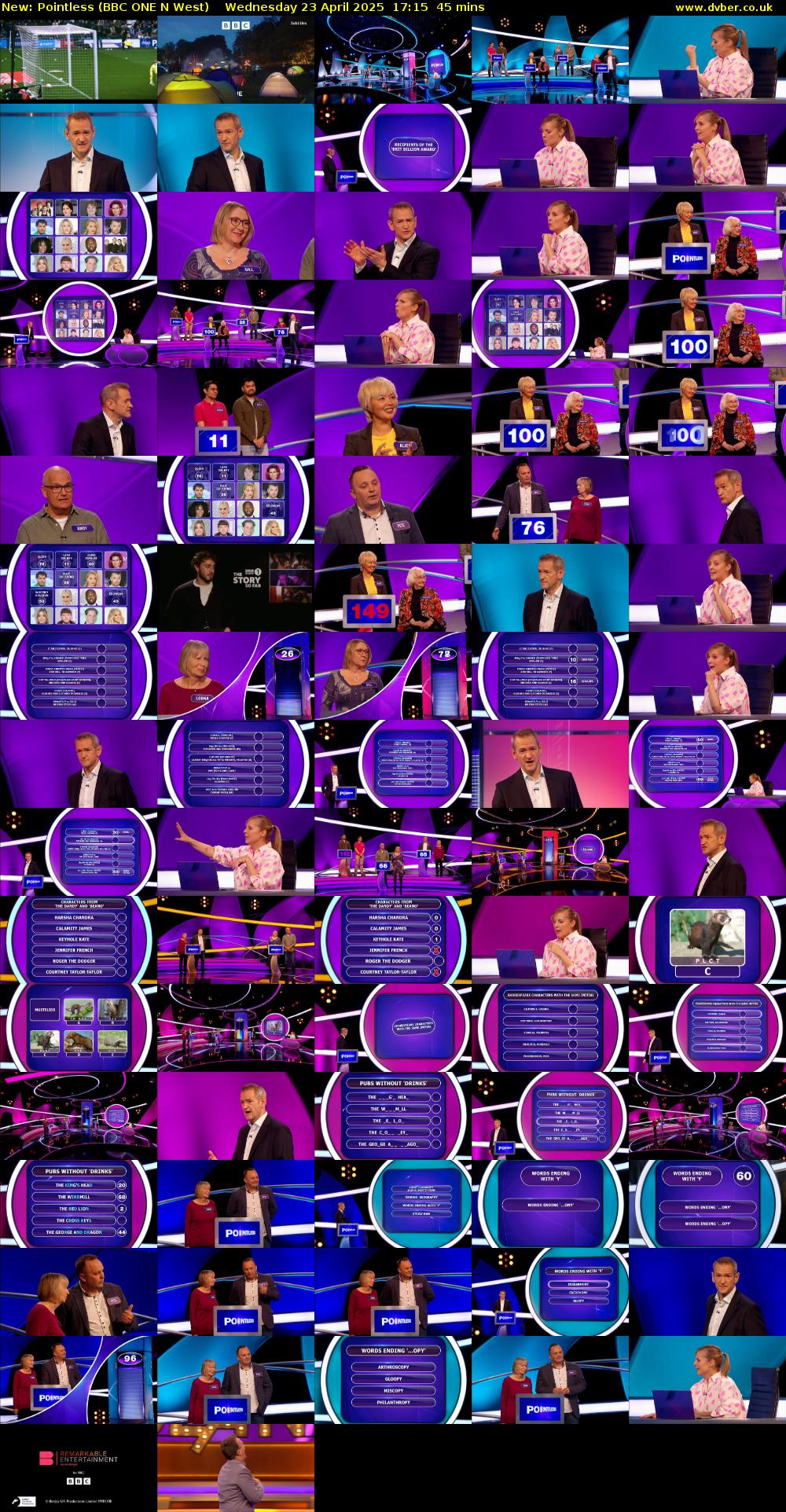 Pointless (BBC ONE N West) Wednesday 23 April 2025 17:15 - 18:00