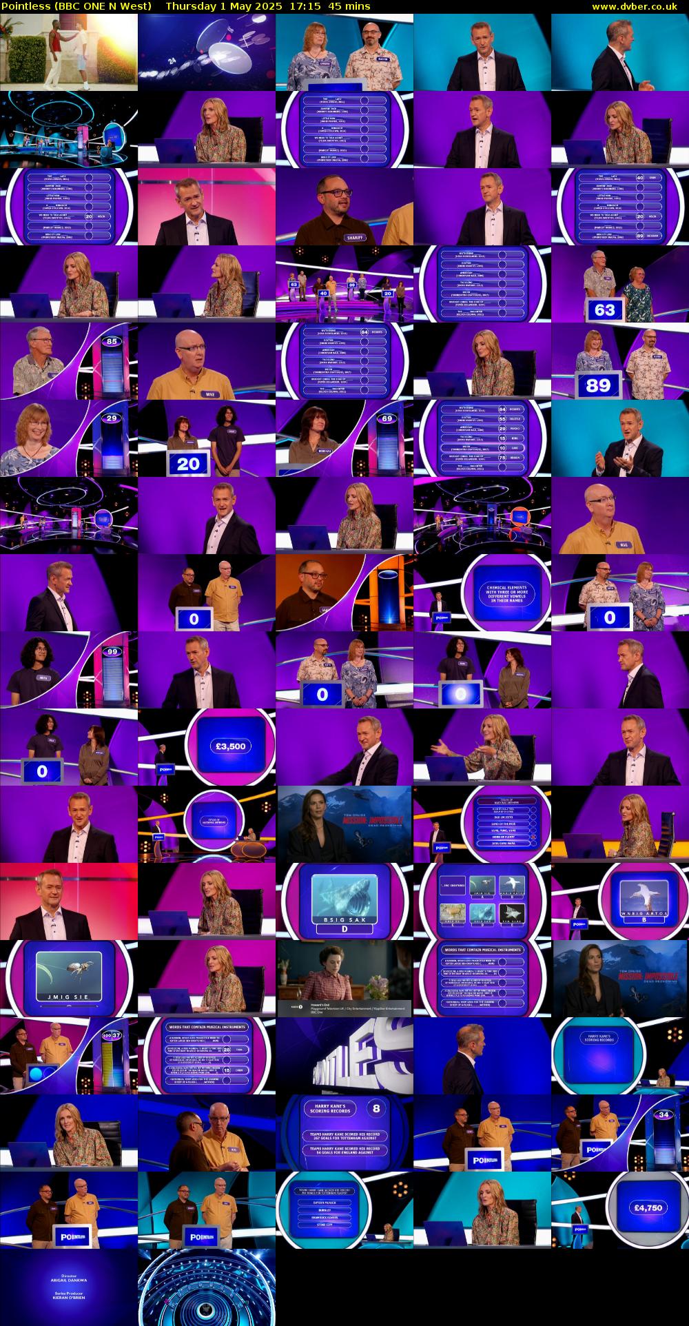 Pointless (BBC ONE N West) Thursday 1 May 2025 17:15 - 18:00