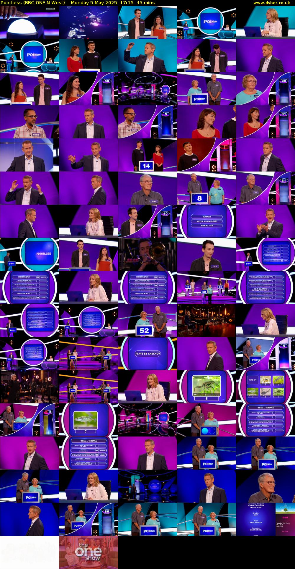 Pointless (BBC ONE N West) Monday 5 May 2025 17:15 - 18:00