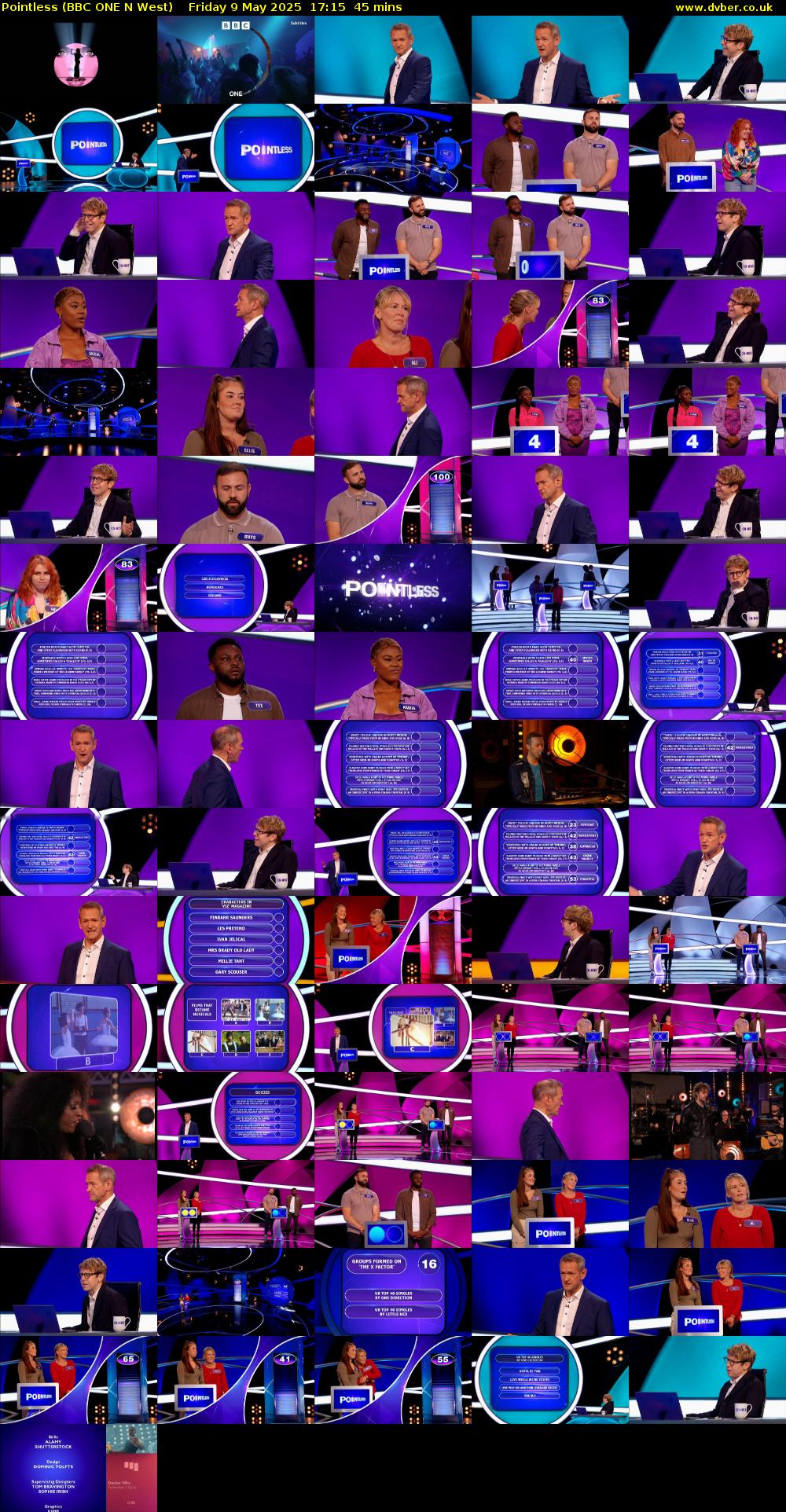 Pointless (BBC ONE N West) Friday 9 May 2025 17:15 - 18:00