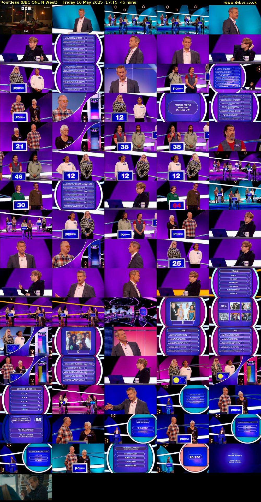 Pointless (BBC ONE N West) Friday 16 May 2025 17:15 - 18:00