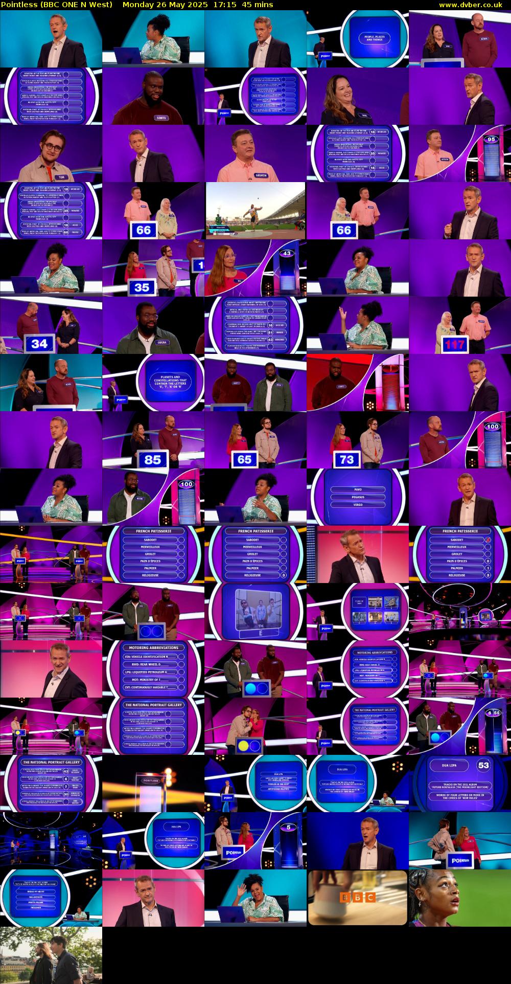 Pointless (BBC ONE N West) Monday 26 May 2025 17:15 - 18:00