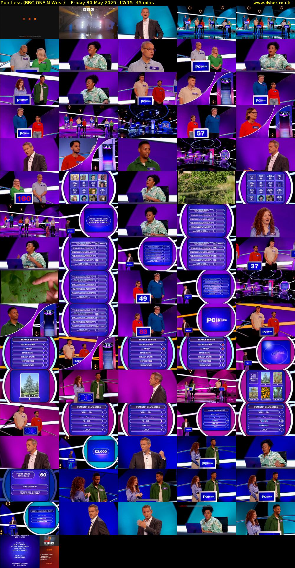 Pointless (BBC ONE N West) Friday 30 May 2025 17:15 - 18:00