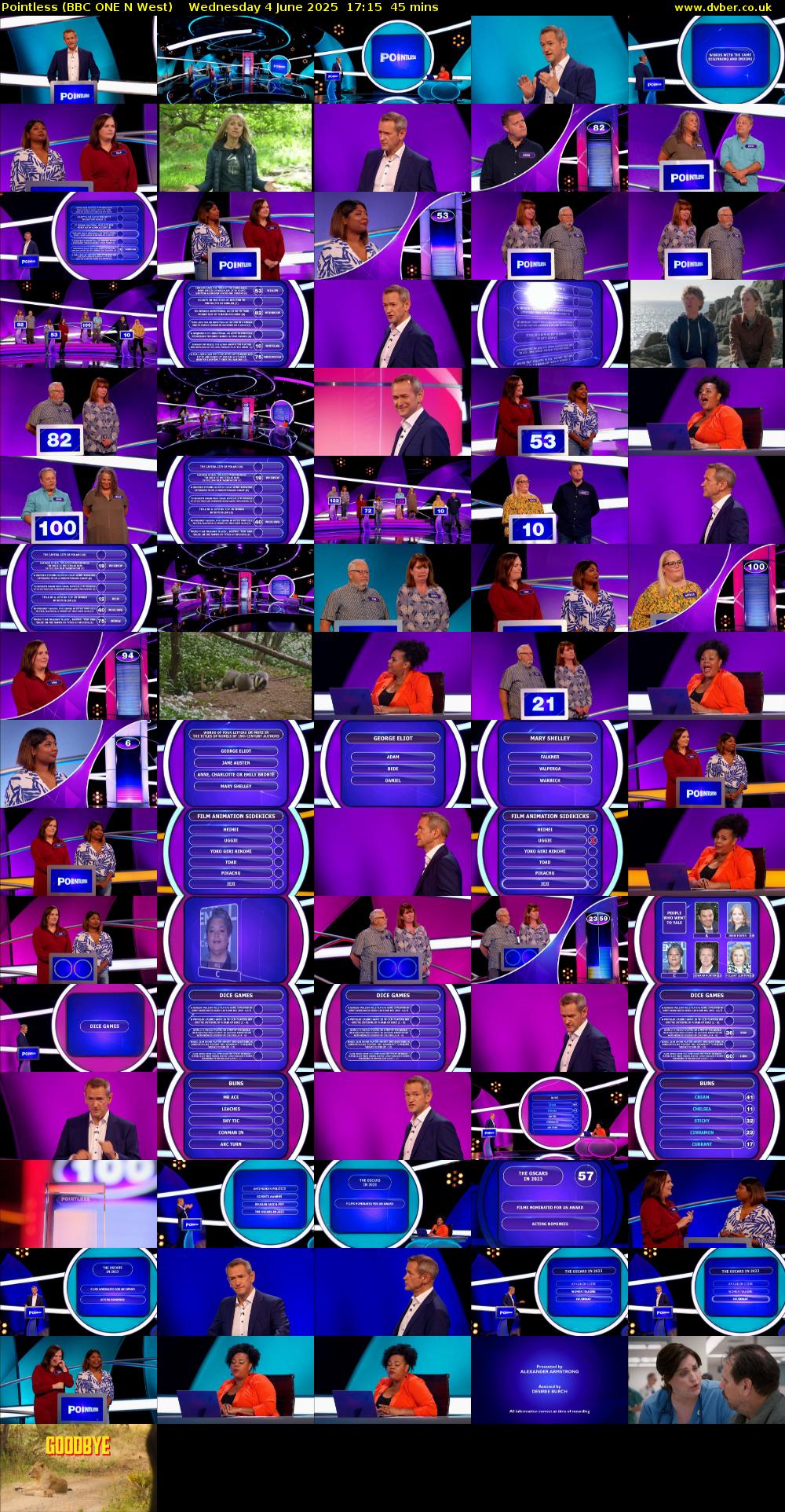 Pointless (BBC ONE N West) Wednesday 4 June 2025 17:15 - 18:00