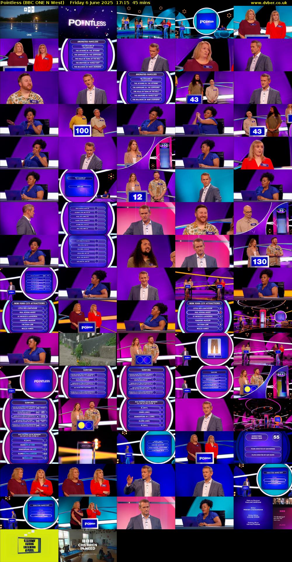 Pointless (BBC ONE N West) Friday 6 June 2025 17:15 - 18:00