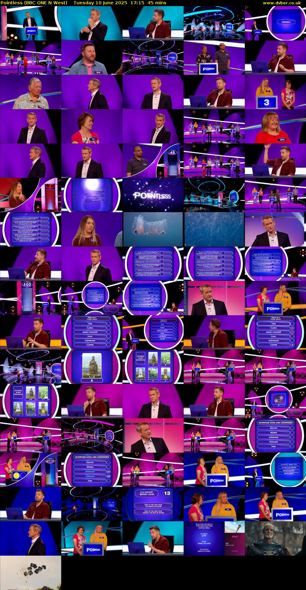 Pointless (BBC ONE N West) Tuesday 10 June 2025 17:15 - 18:00