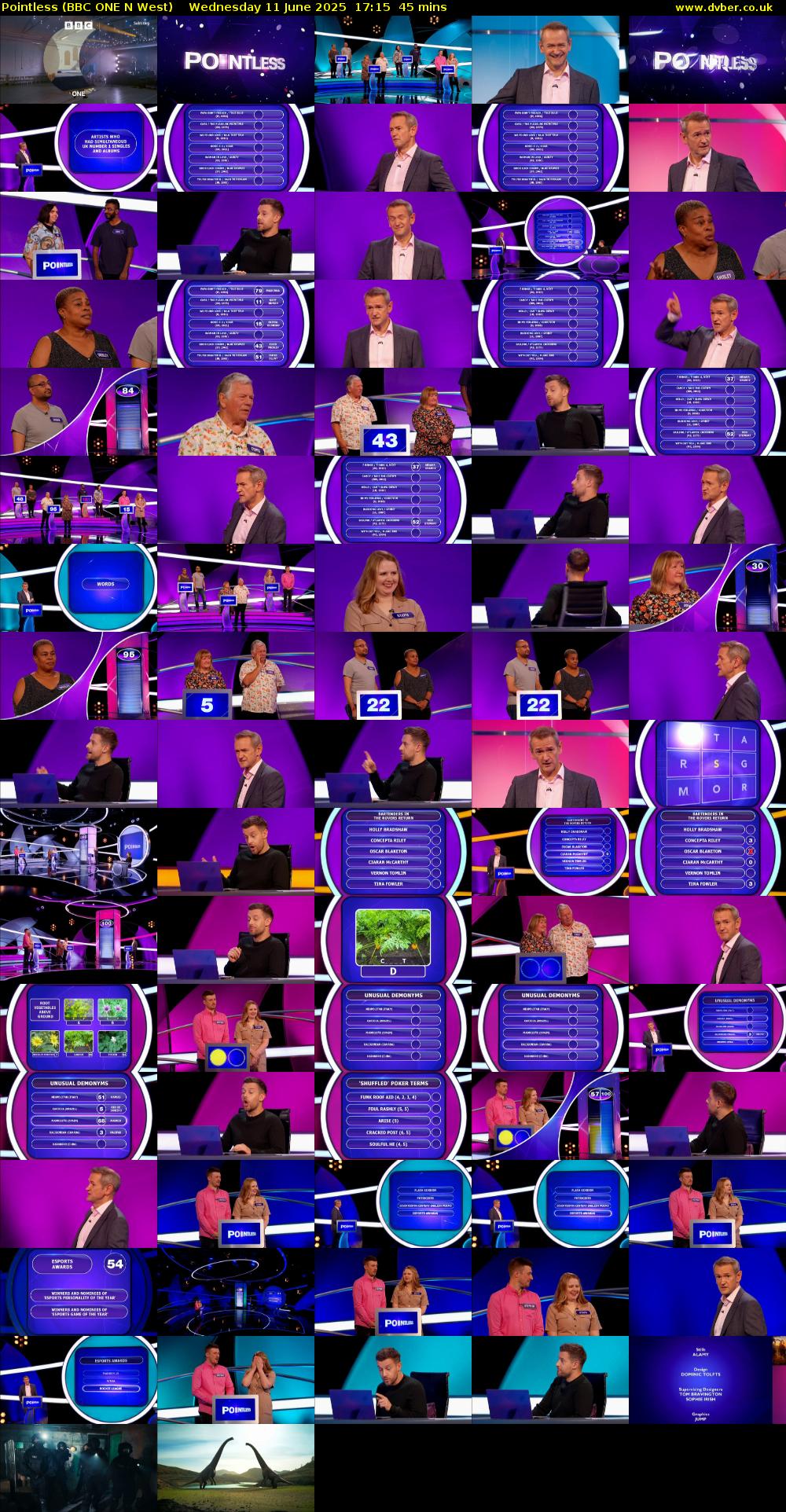 Pointless (BBC ONE N West) Wednesday 11 June 2025 17:15 - 18:00