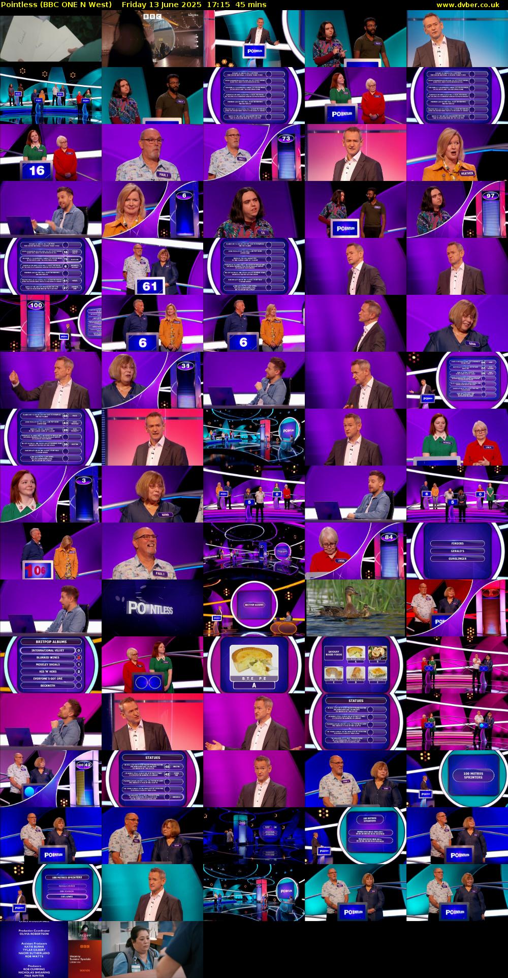 Pointless (BBC ONE N West) Friday 13 June 2025 17:15 - 18:00