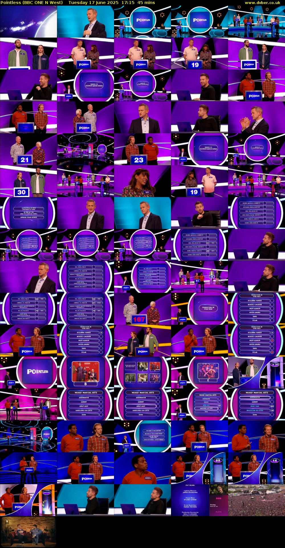 Pointless (BBC ONE N West) Tuesday 17 June 2025 17:15 - 18:00
