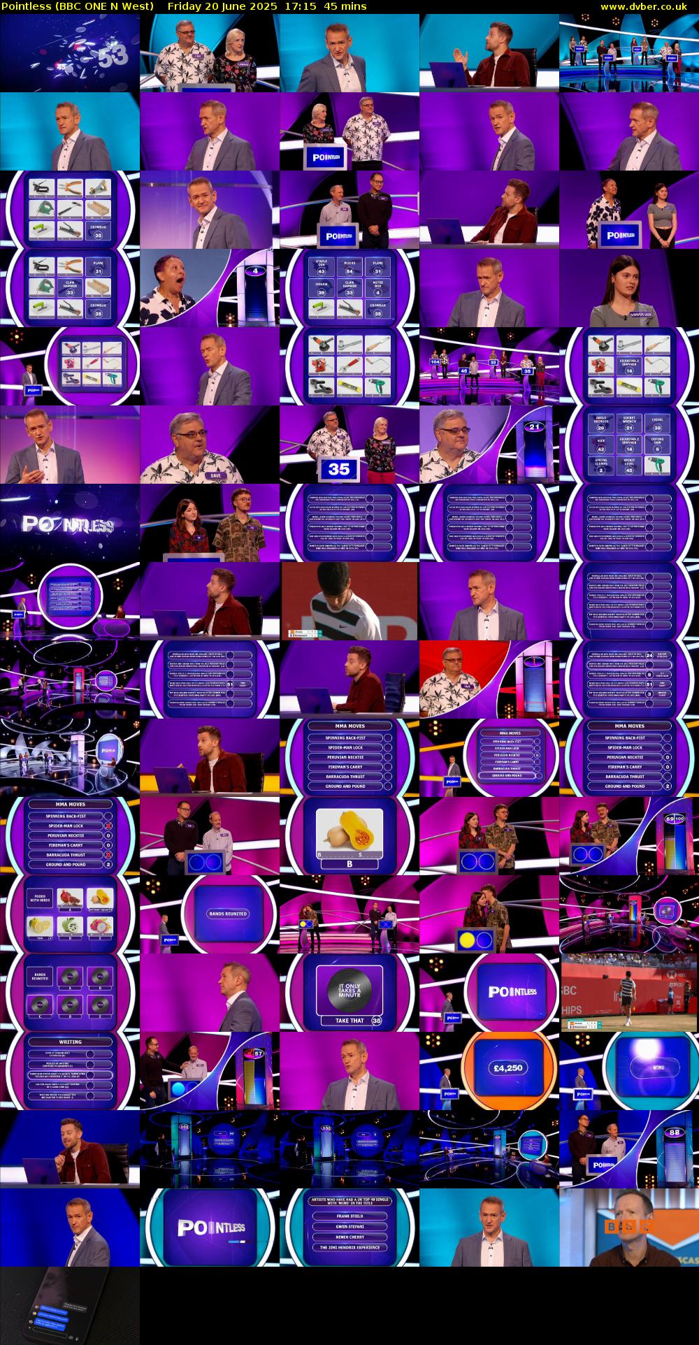 Pointless (BBC ONE N West) Friday 20 June 2025 17:15 - 18:00
