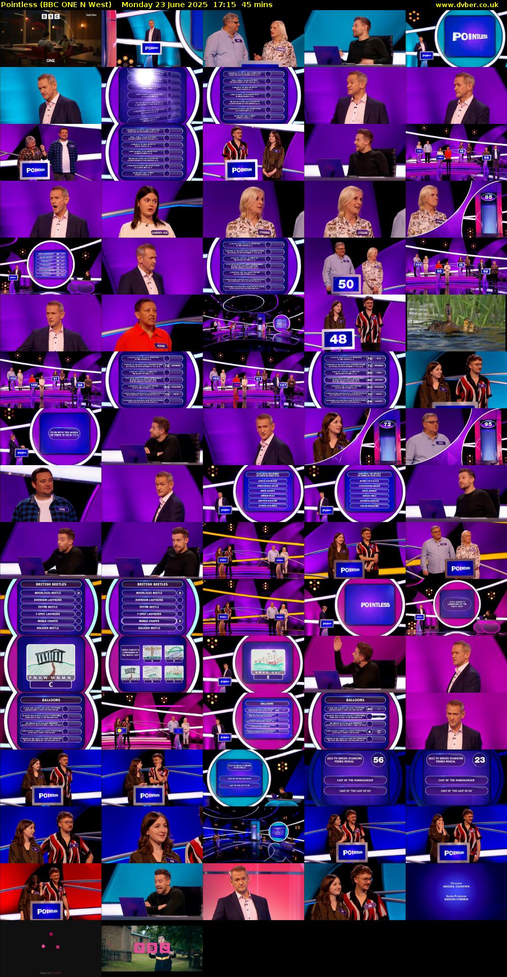 Pointless (BBC ONE N West) Monday 23 June 2025 17:15 - 18:00