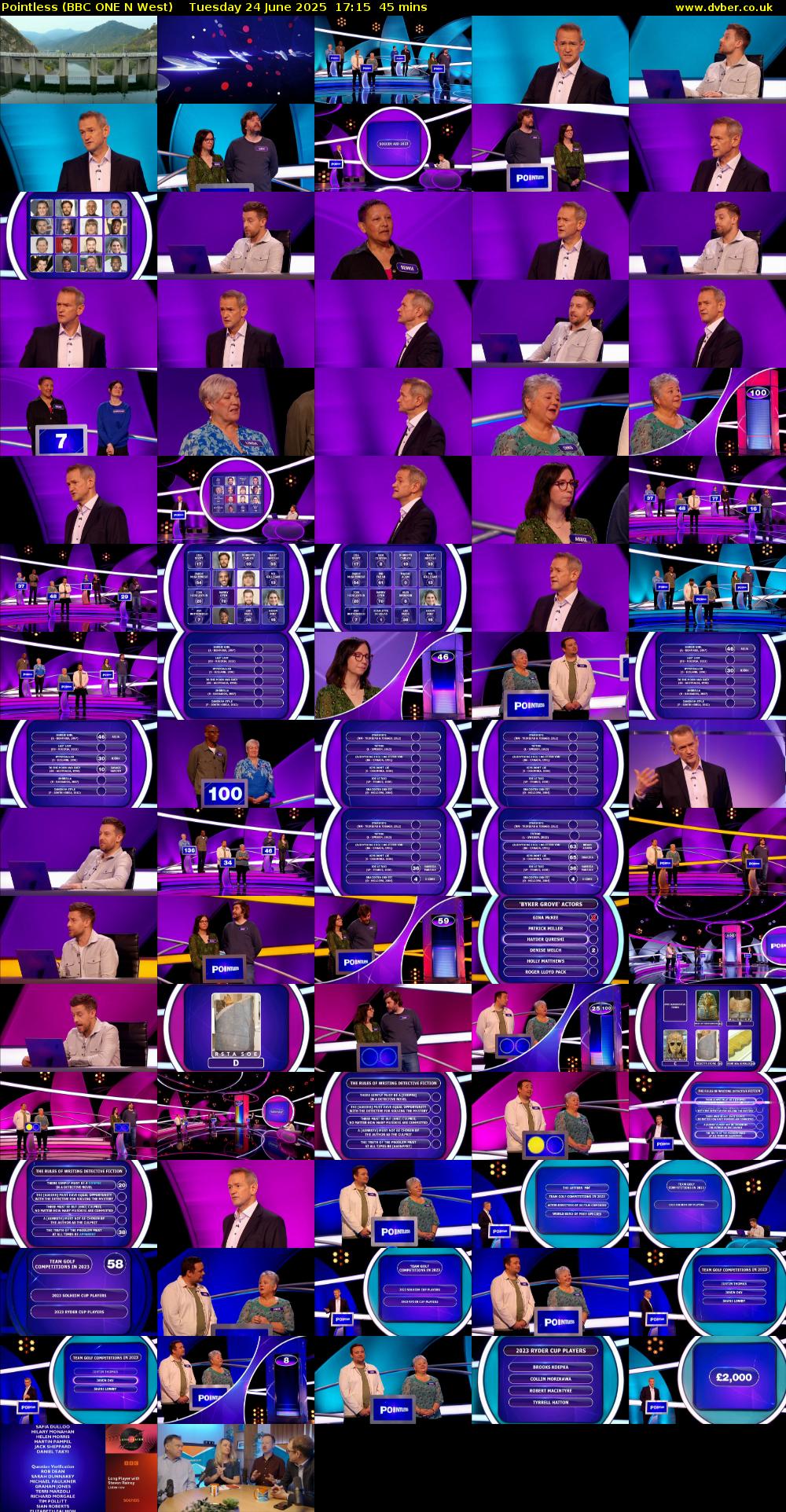 Pointless (BBC ONE N West) Tuesday 24 June 2025 17:15 - 18:00