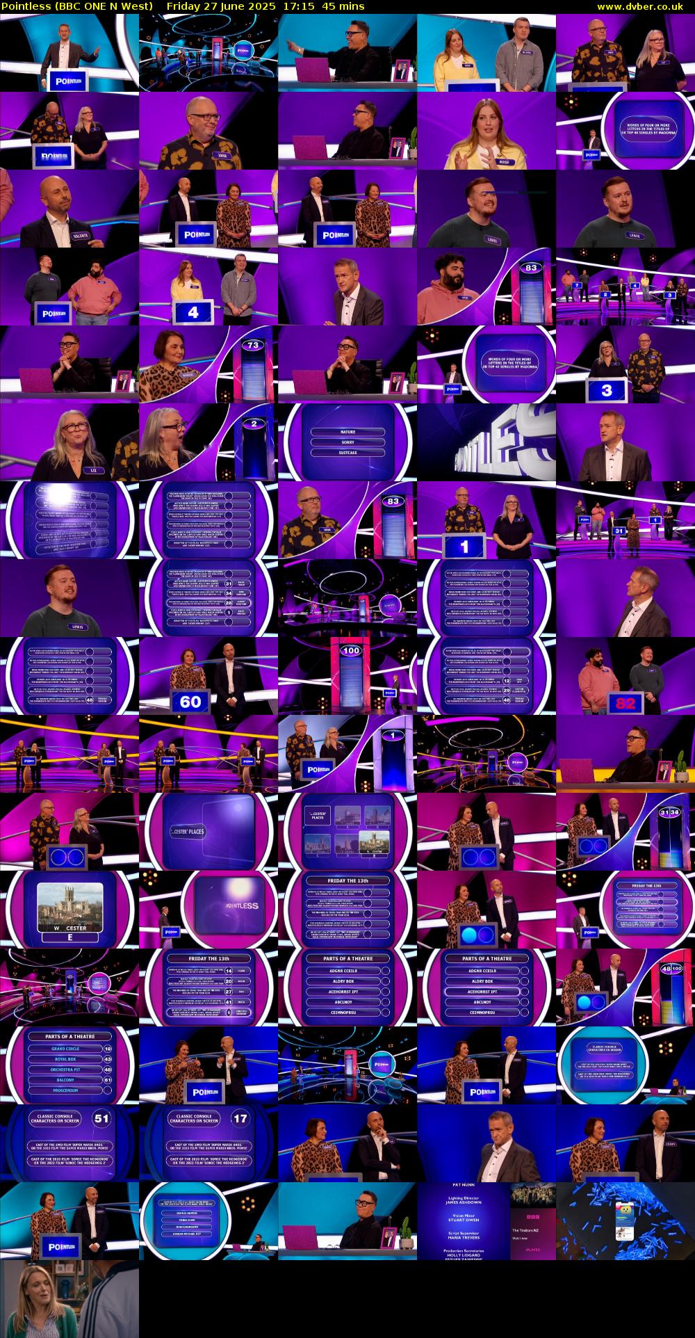 Pointless (BBC ONE N West) Friday 27 June 2025 17:15 - 18:00