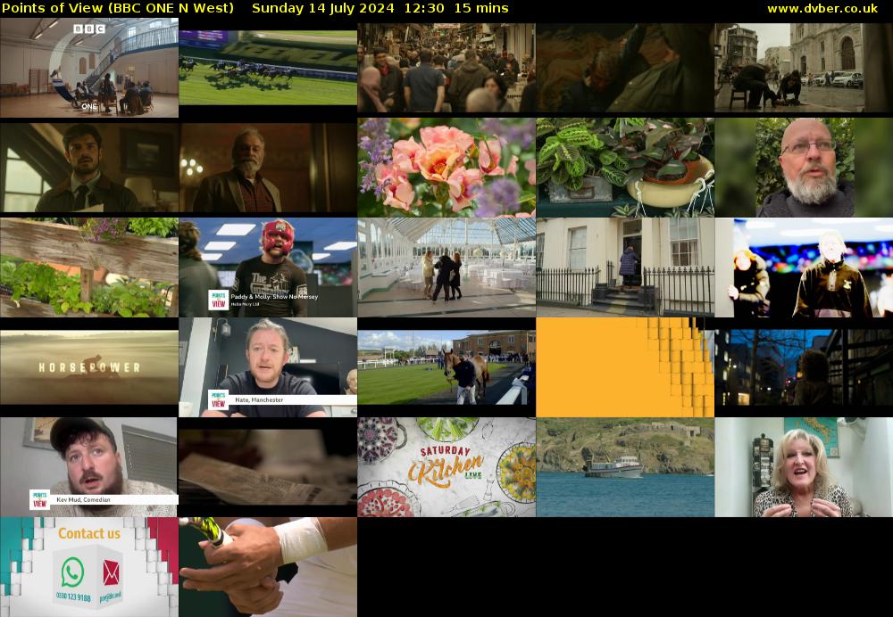 Points of View (BBC ONE N West) Sunday 14 July 2024 12:30 - 12:45