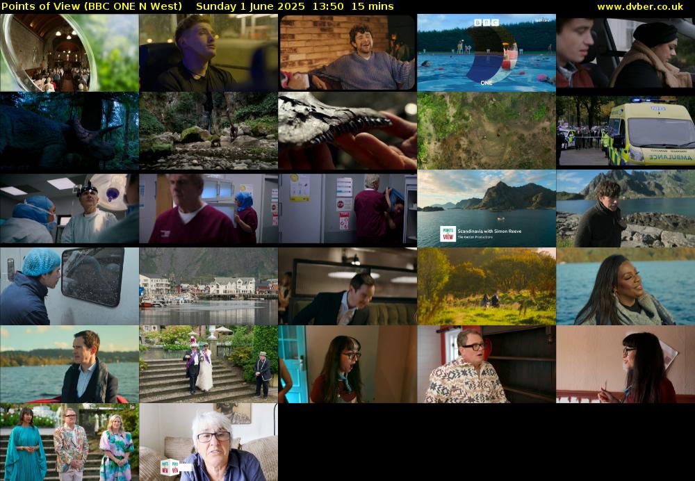 Points of View (BBC ONE N West) Sunday 1 June 2025 13:50 - 14:05
