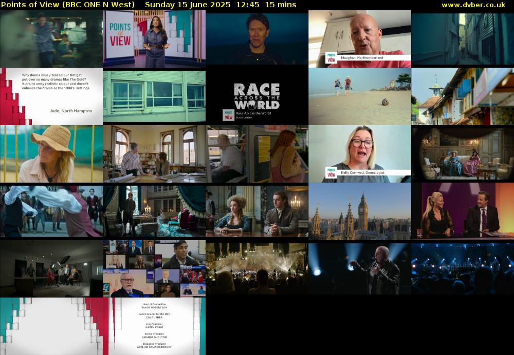 Points of View (BBC ONE N West) Sunday 15 June 2025 12:45 - 13:00