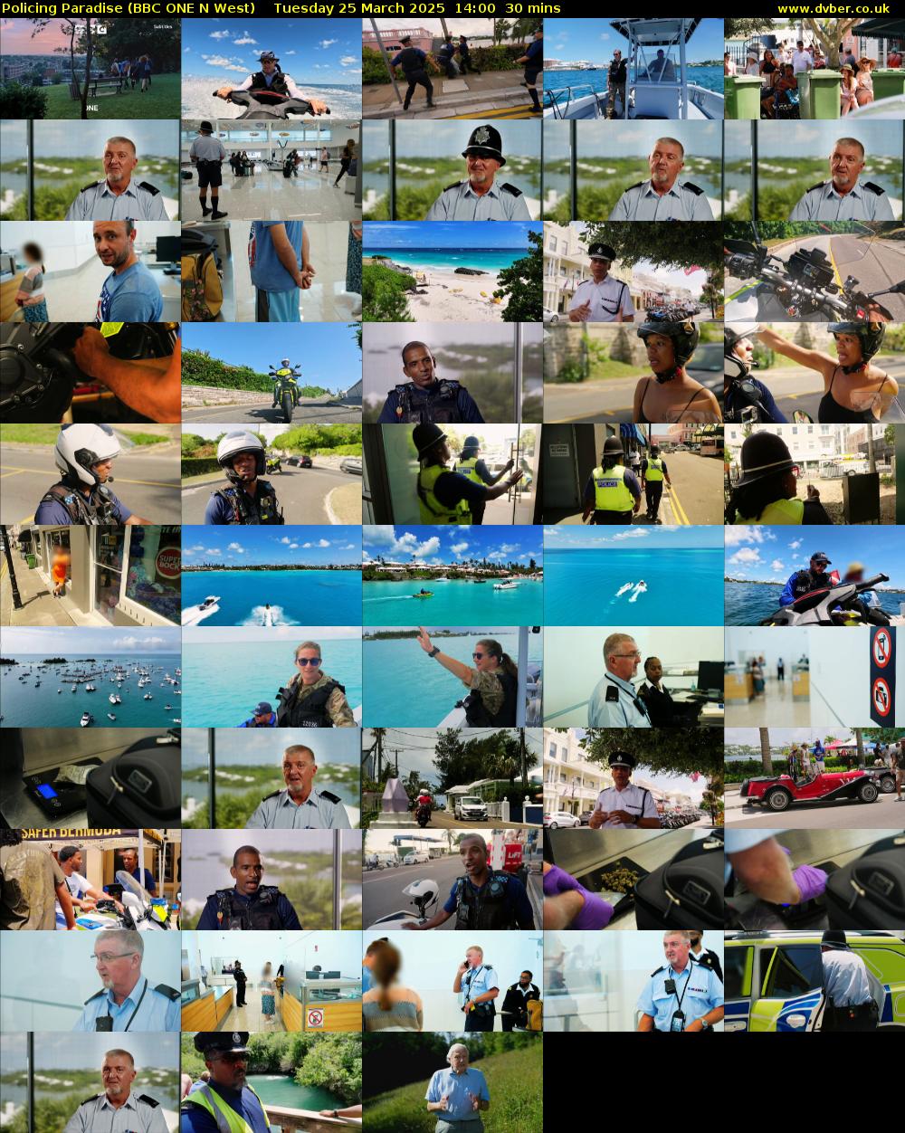 Policing Paradise (BBC ONE N West) Tuesday 25 March 2025 14:00 - 14:30