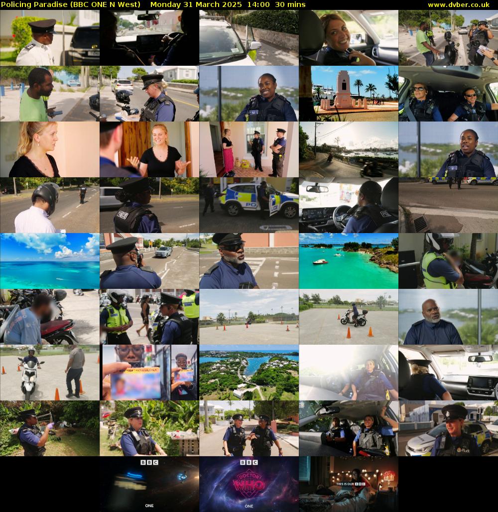 Policing Paradise (BBC ONE N West) Monday 31 March 2025 14:00 - 14:30