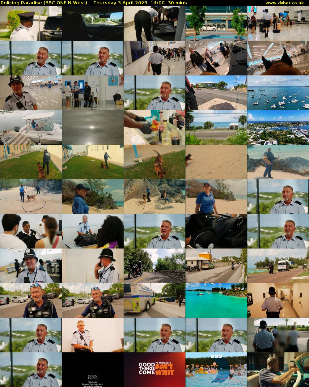 Policing Paradise (BBC ONE N West) Thursday 3 April 2025 14:00 - 14:30