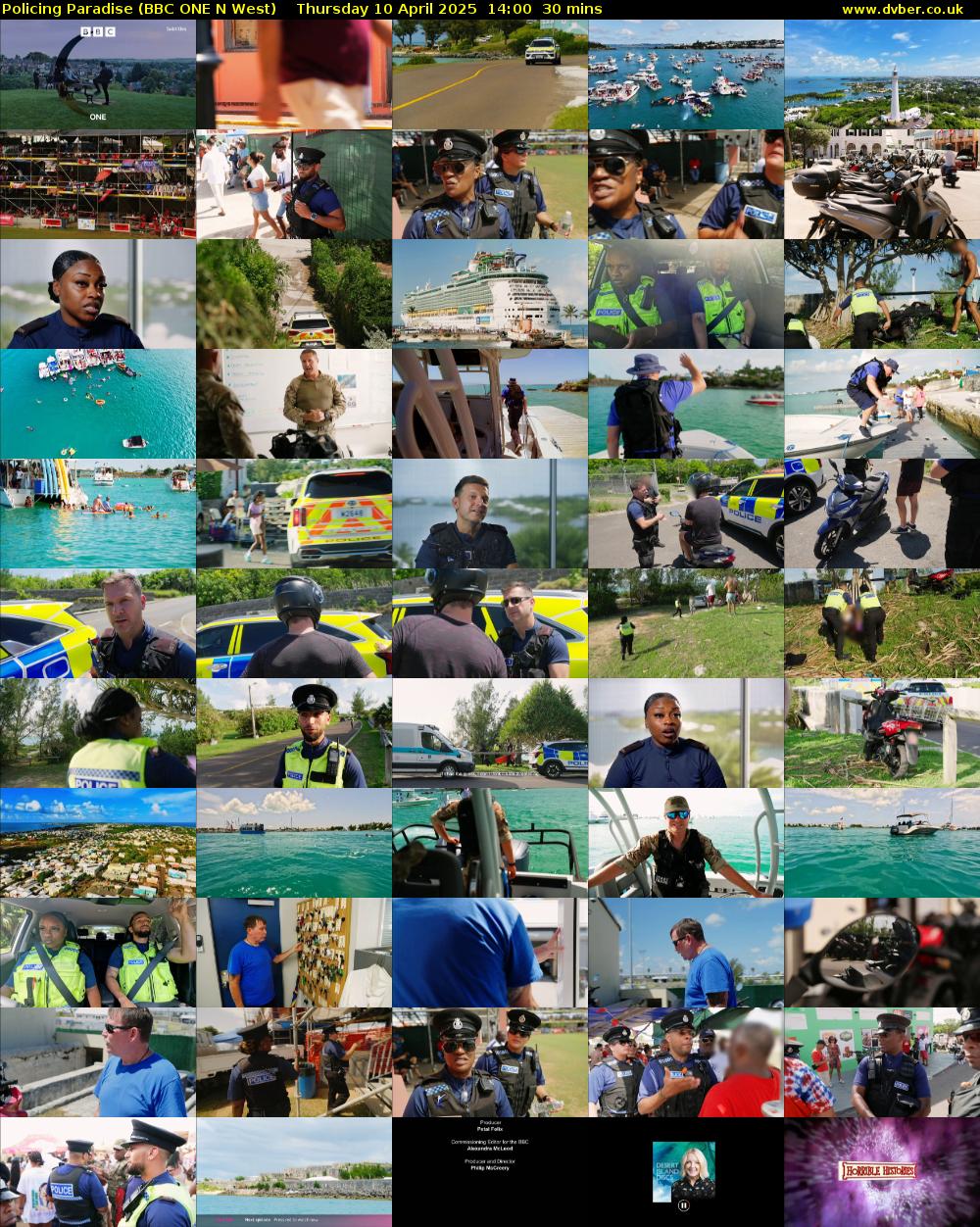 Policing Paradise (BBC ONE N West) Thursday 10 April 2025 14:00 - 14:30
