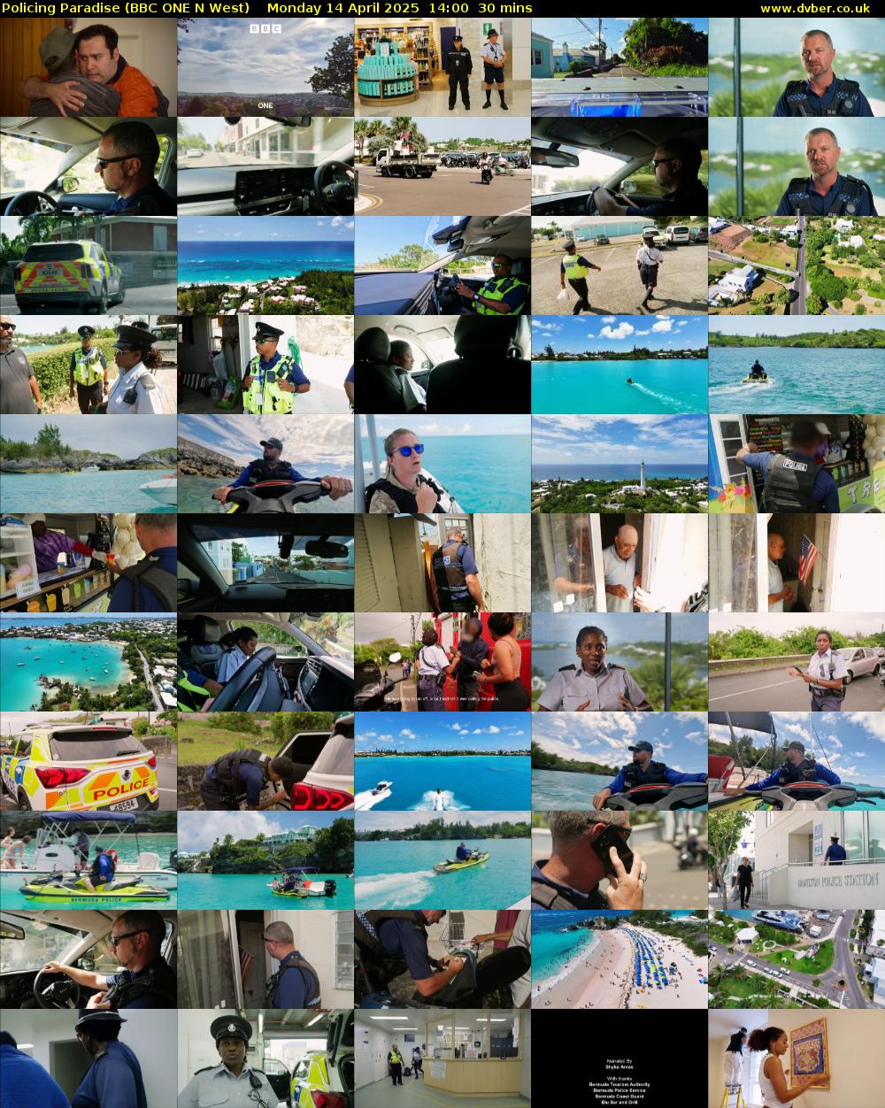 Policing Paradise (BBC ONE N West) Monday 14 April 2025 14:00 - 14:30