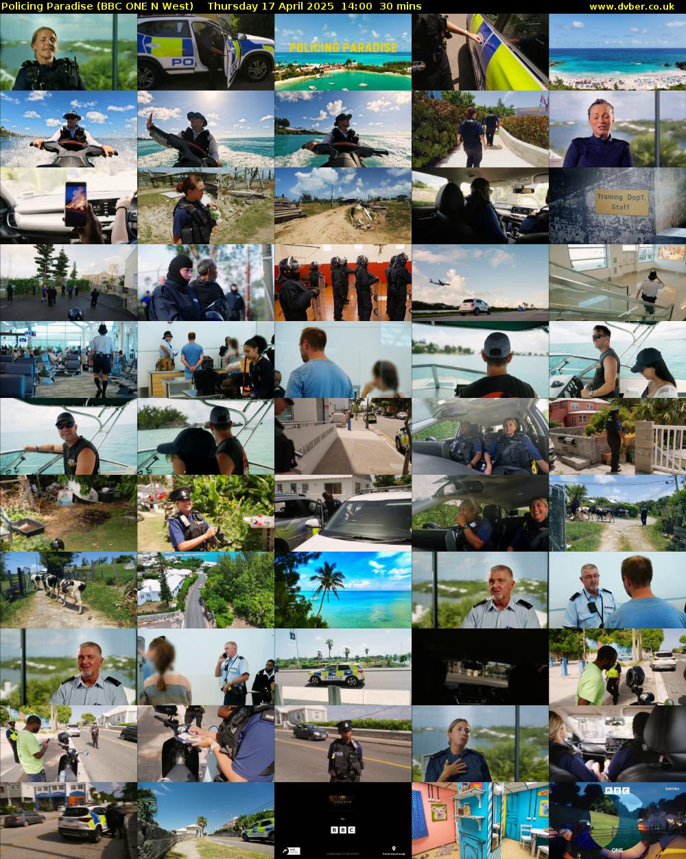 Policing Paradise (BBC ONE N West) Thursday 17 April 2025 14:00 - 14:30