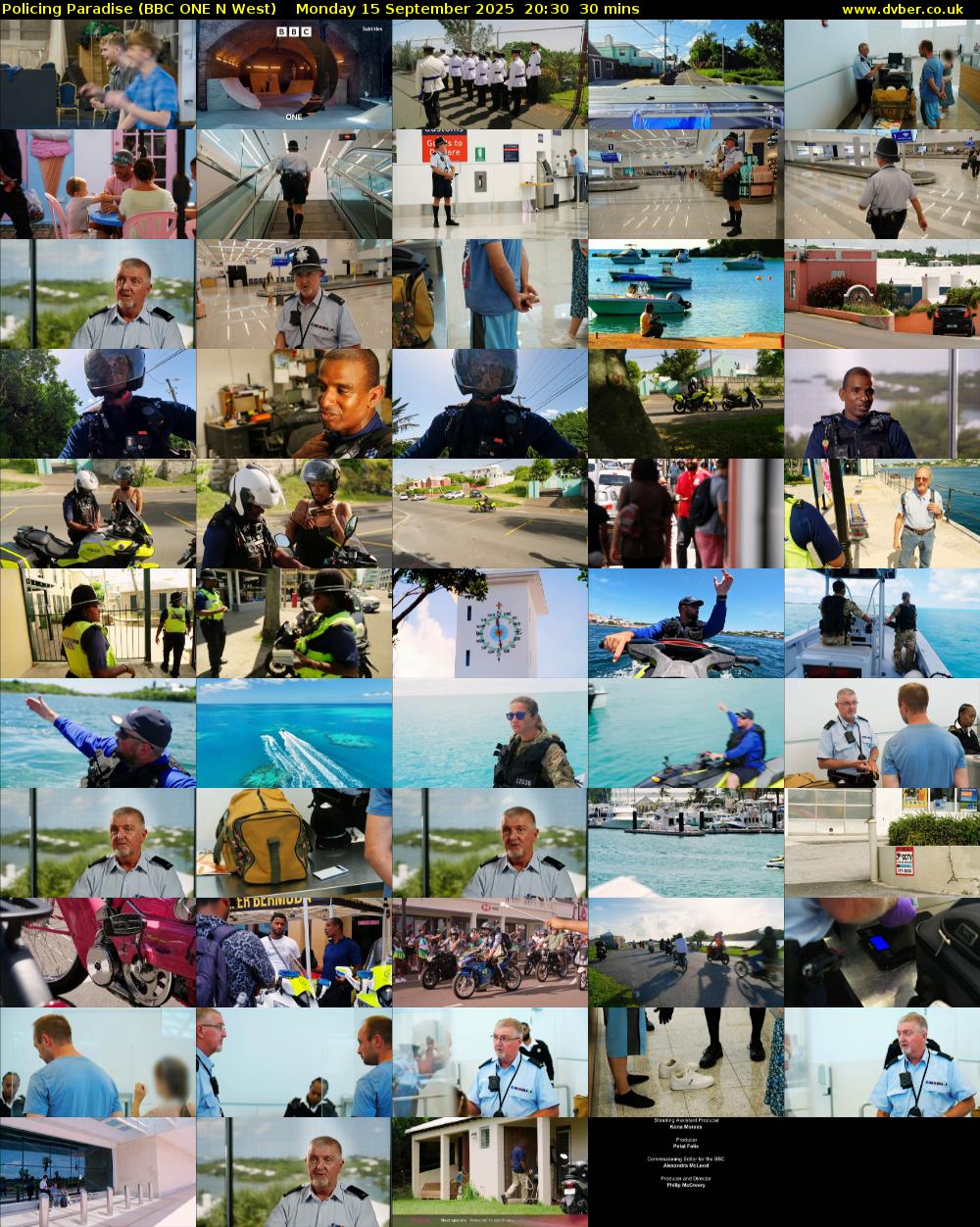 Policing Paradise (BBC ONE N West) Monday 15 September 2025 20:30 - 21:00