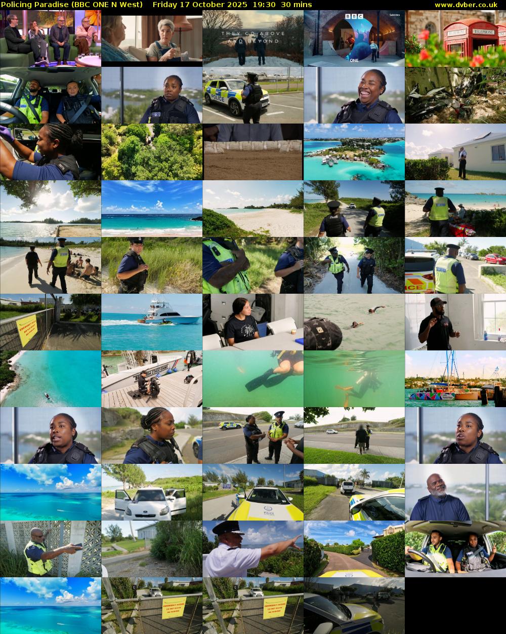 Policing Paradise (BBC ONE N West) Friday 17 October 2025 19:30 - 20:00