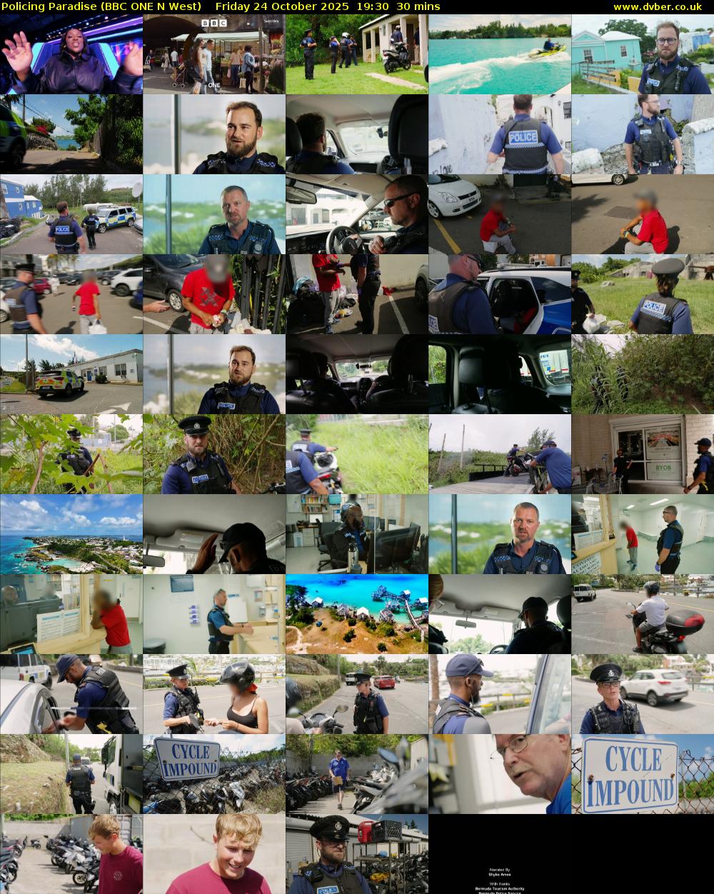 Policing Paradise (BBC ONE N West) Friday 24 October 2025 19:30 - 20:00