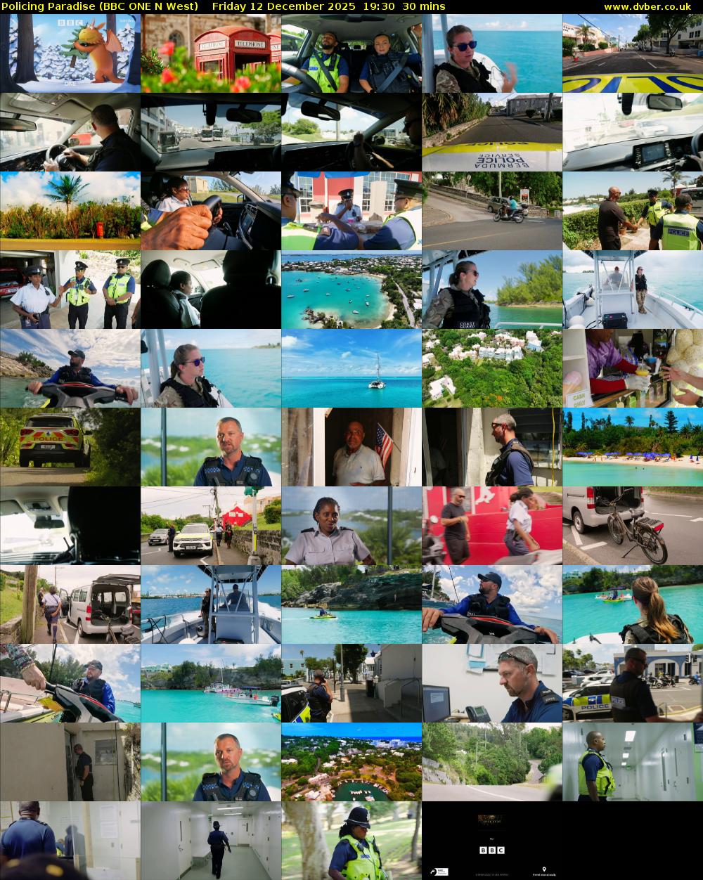 Policing Paradise (BBC ONE N West) Friday 12 December 2025 19:30 - 20:00
