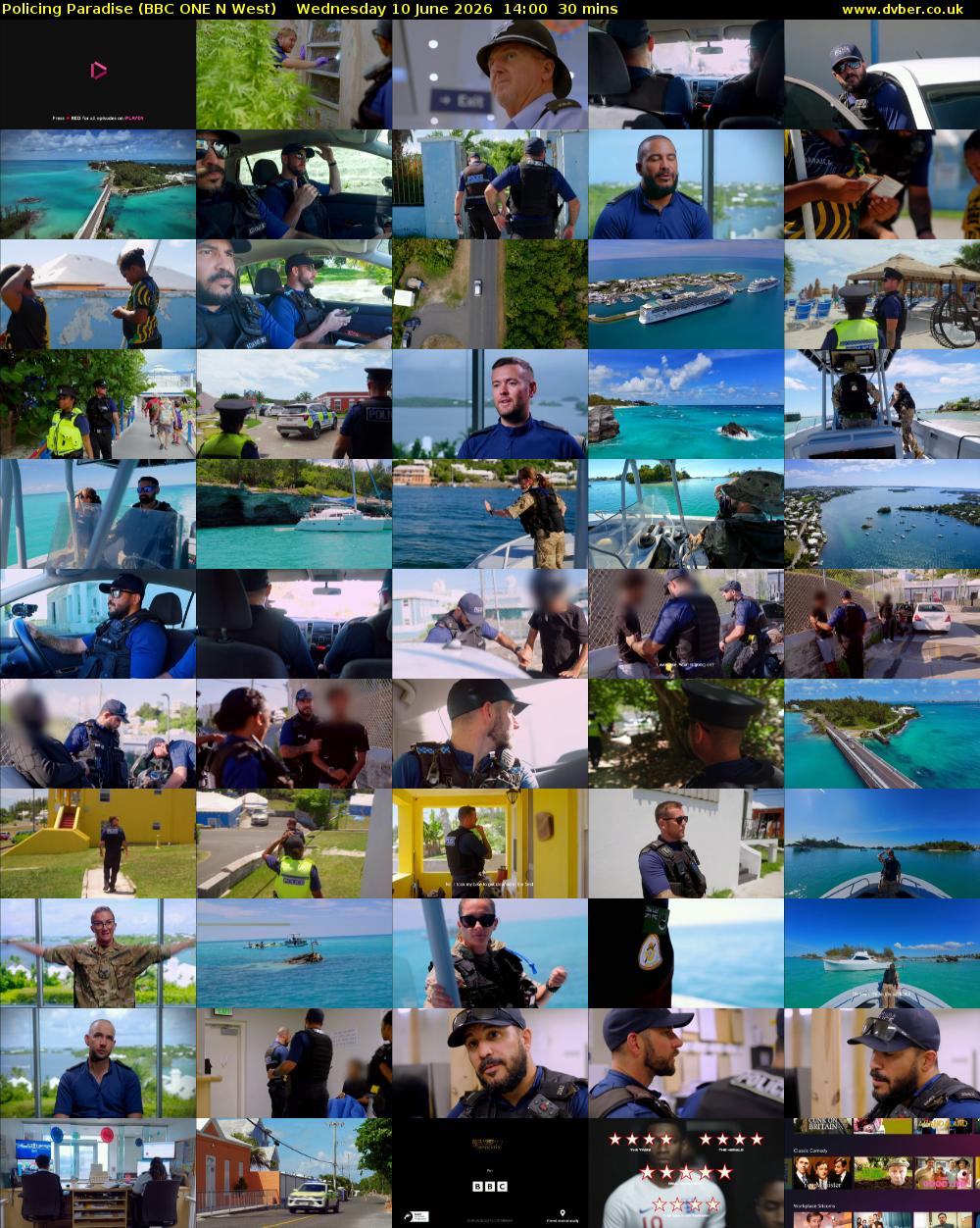 Policing Paradise (BBC ONE N West) Wednesday 10 June 2026 14:00 - 14:30
